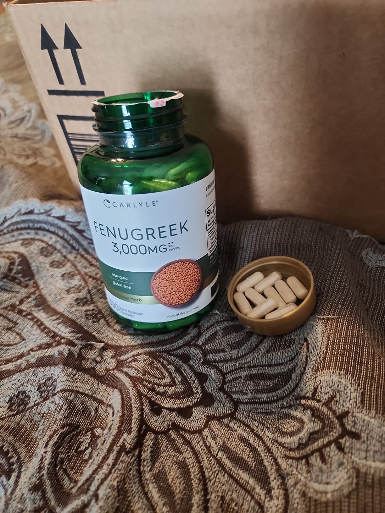 Carlyle Fenugreek Capsules | 300 Count | Fenugreek Seed Extract | Non-GMO & Gluten Free Supplement customer photo 2