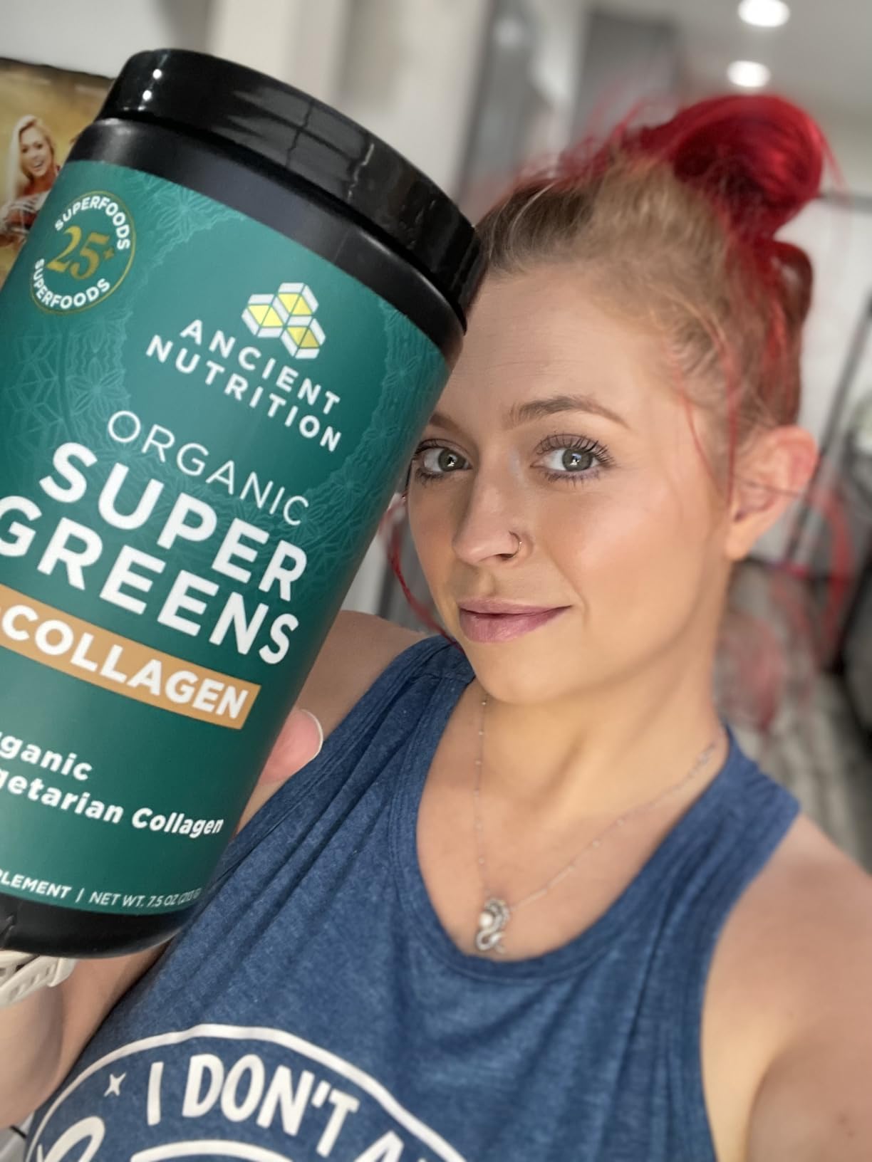 Ancient Nutrition Super Greens Powder, Organic Superfood Powder with Probiotics Made with Spirulina, Chlorella, Matcha, and Digestive Enzymes, 25 Servings, 7.05oz customer photo 2