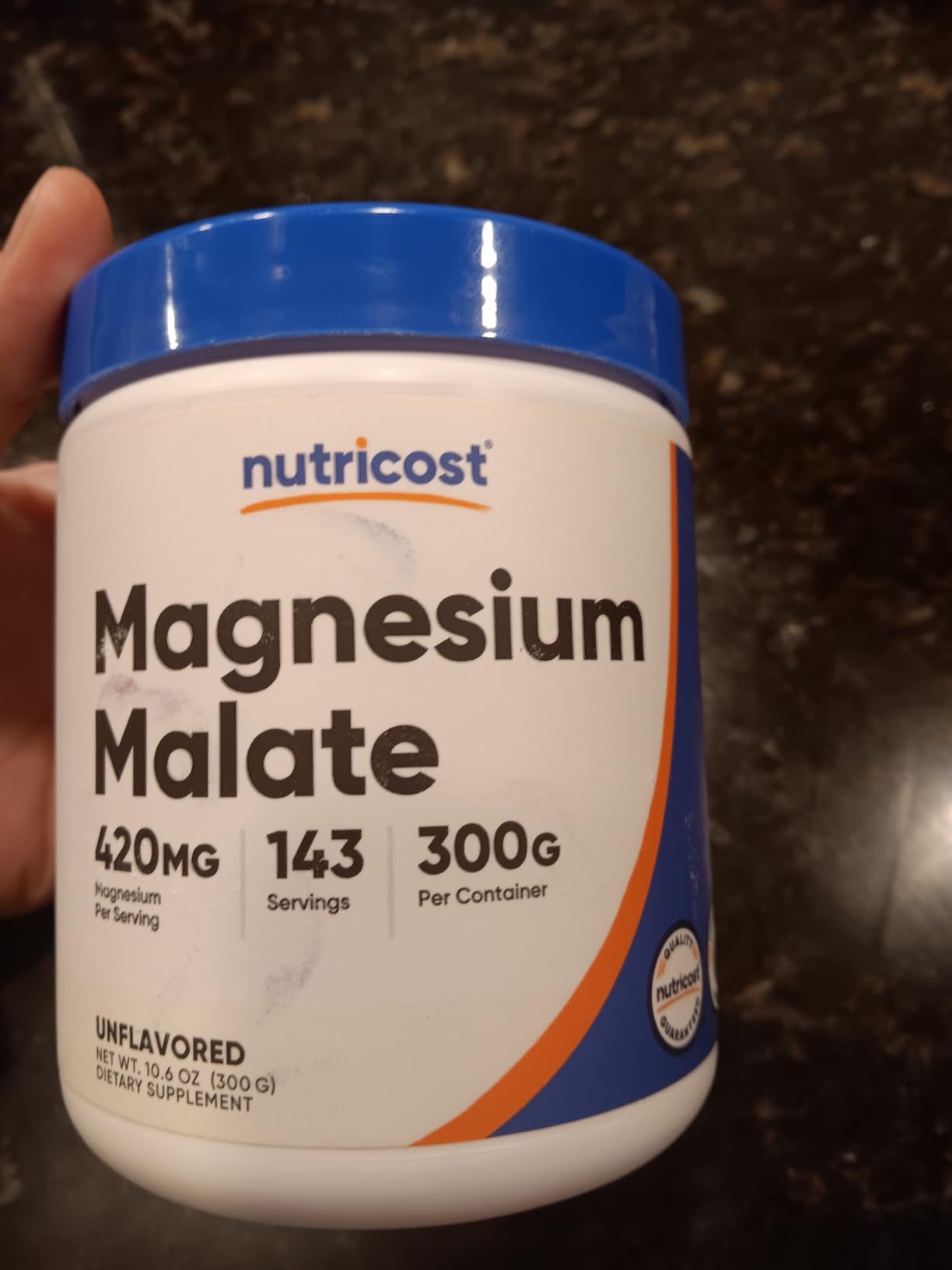 Nutricost Magnesium Malate Powder (300g) - 420mg of Magnesium Per Serving - Non-GMO, Gluten Free customer photo 1