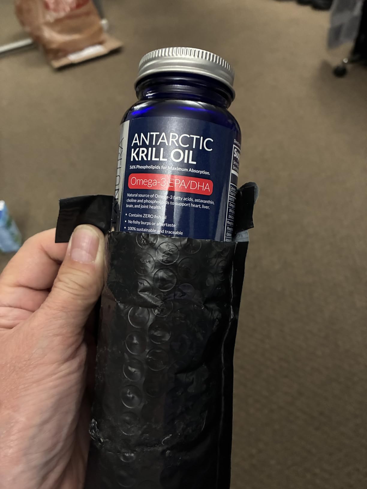 100% Pure Organic Krill Oil 1000mg, 60-Day, Omega 3 Supplement, Highest Concentration 56% Phospholipids, Wild Caught, Sustainable Traceable Antarctic Omega 3, Astaxanthin, Heart, No Fish Oil customer photo 1