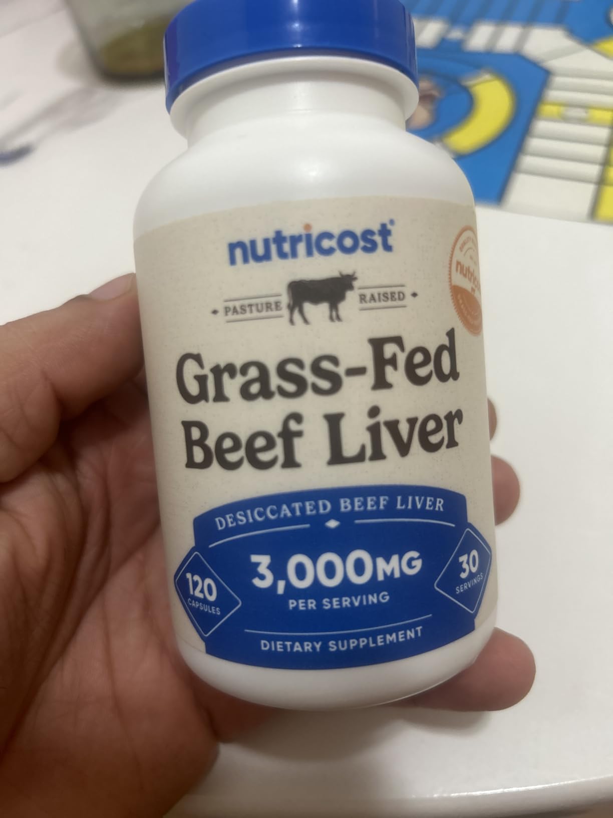 Nutricost Grass Fed Desiccated Beef Liver Capsules 3000mg Per Serv (750mg Per Cap), 240 Cap for 60 Servings - No Hormones, GMO and Gluten Free, Pasture-Raised, Free Range Beef customer photo 2
