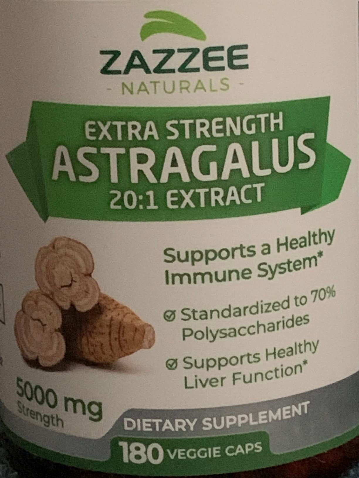 Zazzee Extra Strength Astragalus Root 20:1 Extract, 70% Polysaccharides, 180 Vegan Capsules, 6 Month Supply, Astragalus Membranaceus, Immune System Support, Non-GMO, Herbal Supplement, Made in the USA customer photo 2