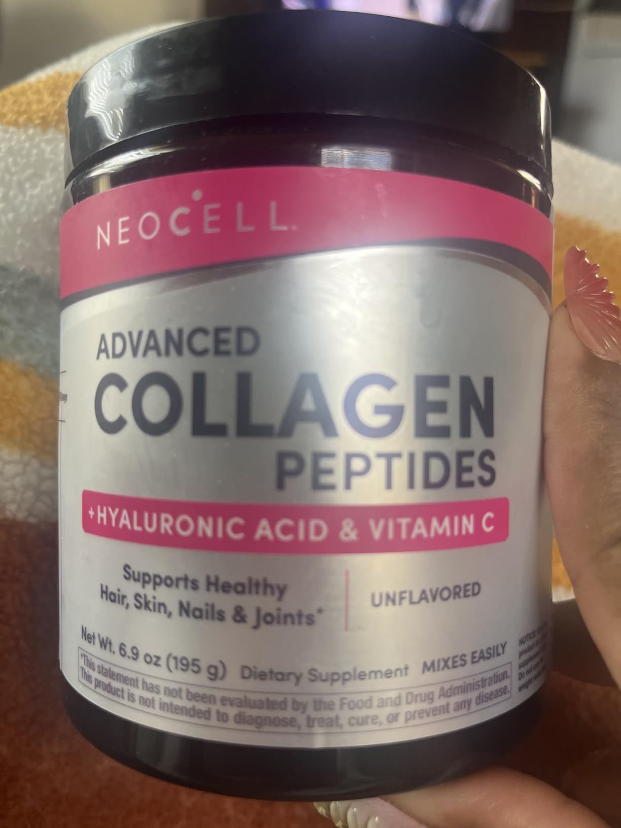 NeoCell Super Collagen Powder, Collagen Plus includes Vitamin C & Hyaluronic Acid, Promotes Healthy Hair, Beautiful Skin, & Nail Support, Collagen Type 1 & 3, 12g Collagen per Serving, 20.6 Oz customer photo 2