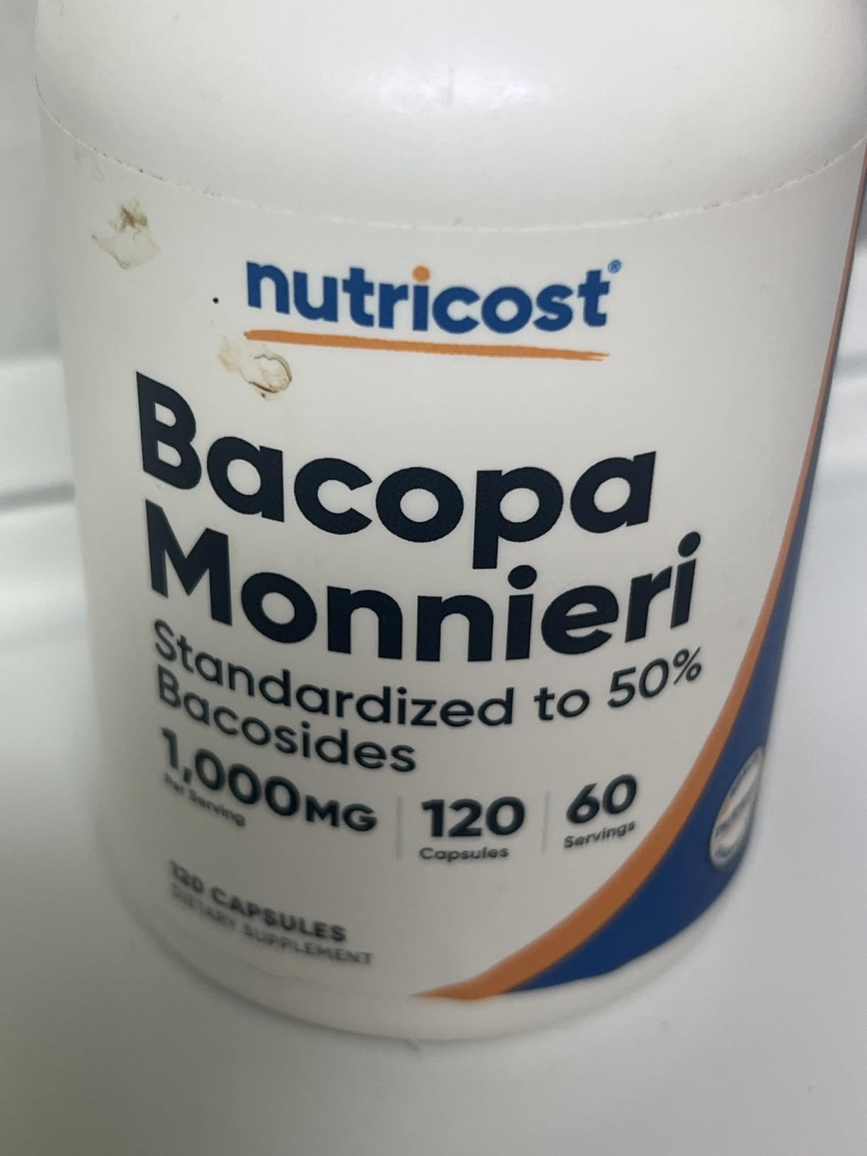 Nutricost Bacopa Monnieri 1,000mg, 120 Capsules (60 Servings) - Non-GMO, Gluten Free, and Vegetarian Friendly customer photo 1
