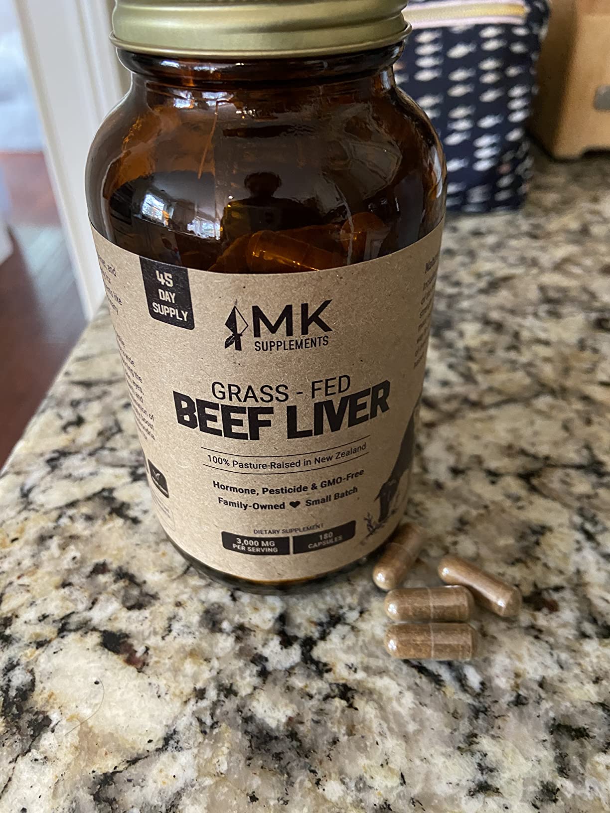 MK Supplements Grass Fed Beef Liver Supplement, Supports Energy Production, Detoxification, Digestion, Immunity and Full Body Wellness, Non-GMO, Freeze Dried, 30 Servings (3,000 mg Each) customer photo 1