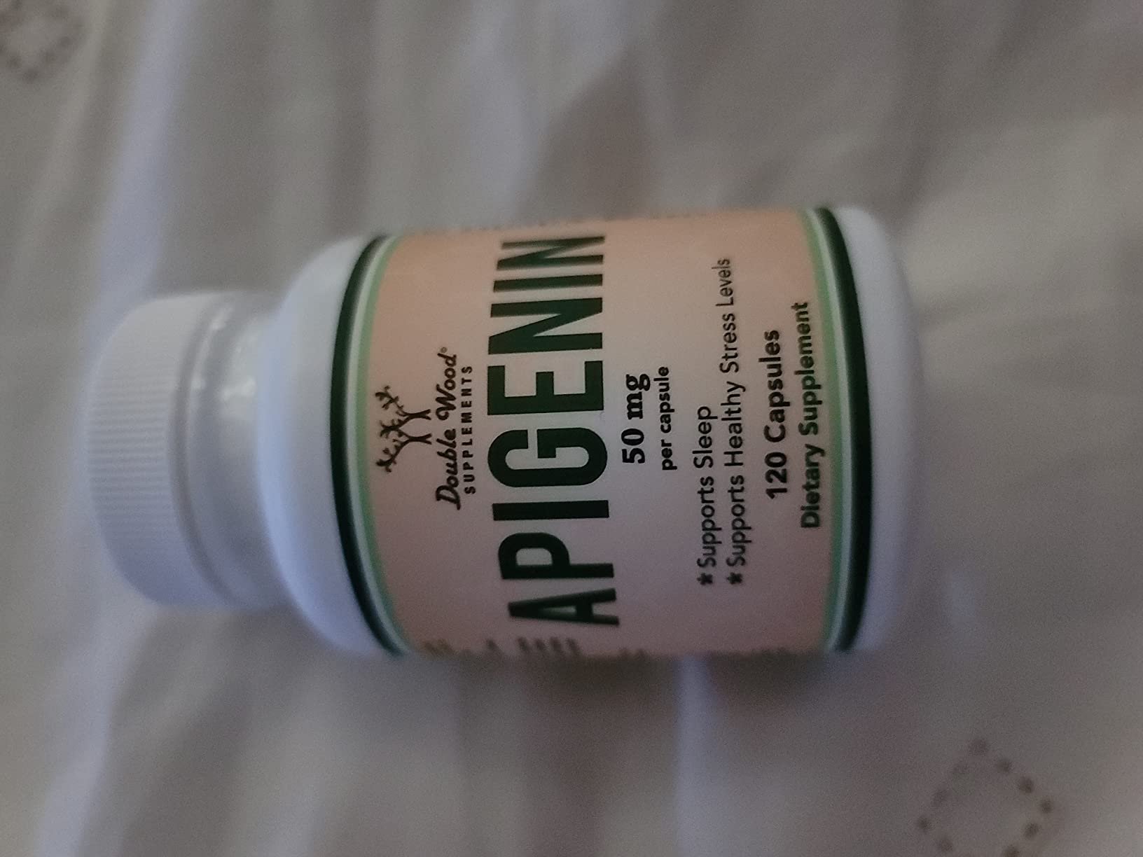 Apigenin Supplement - 50mg per Capsule, 120 Count (Powerful Bioflavonoid Found in Chamomile Tea for Relaxation, Sleep, and Mood) Senolytic Flavonols for Aging (Gluten Free) by Double Wood customer photo 2