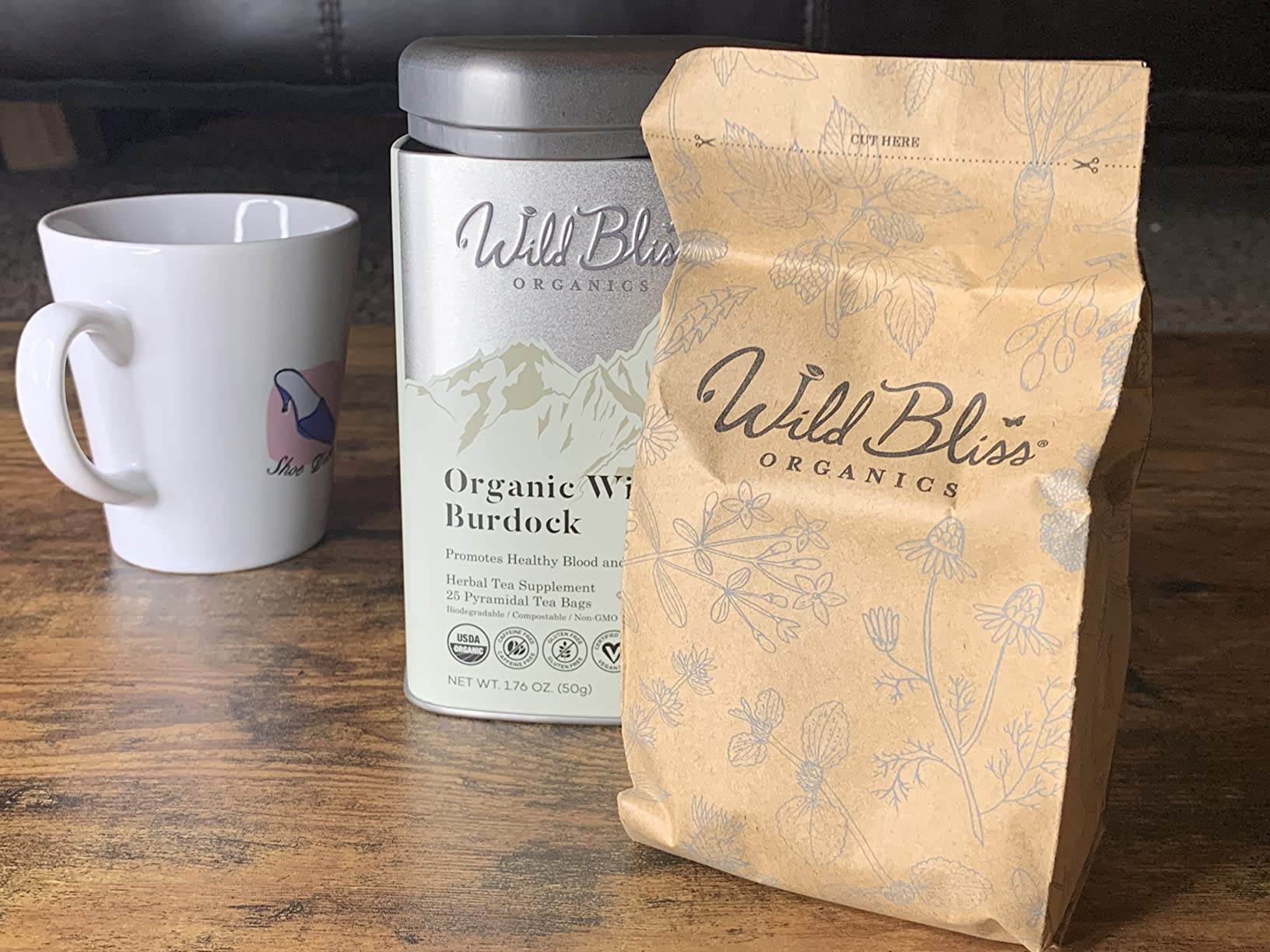 Wild Bliss Organic Burdock Root Tea - Caffeine Free Herbal Detox Support - Pharmacopoeia Quality - 25 Plant Based Tea Bags customer photo 2