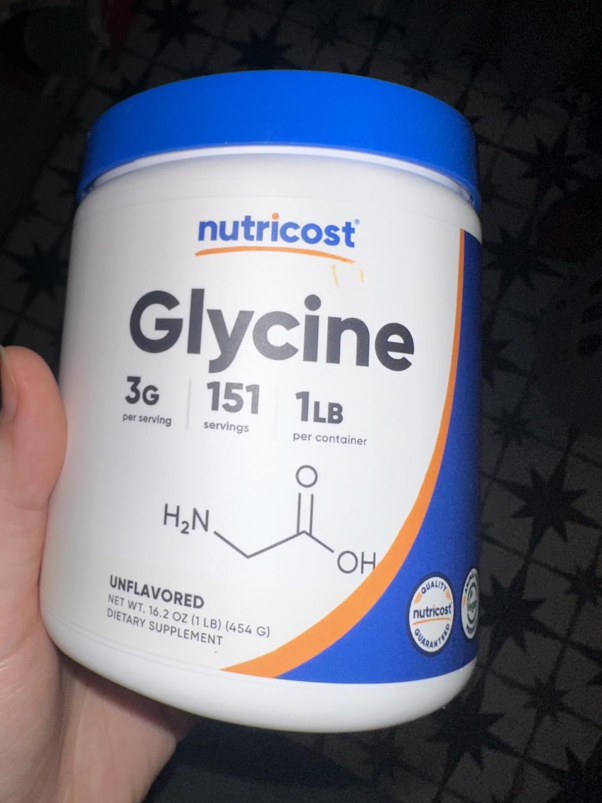 Nutricost Glycine Powder 1lb - Non-GMO, Gluten Free customer photo 1