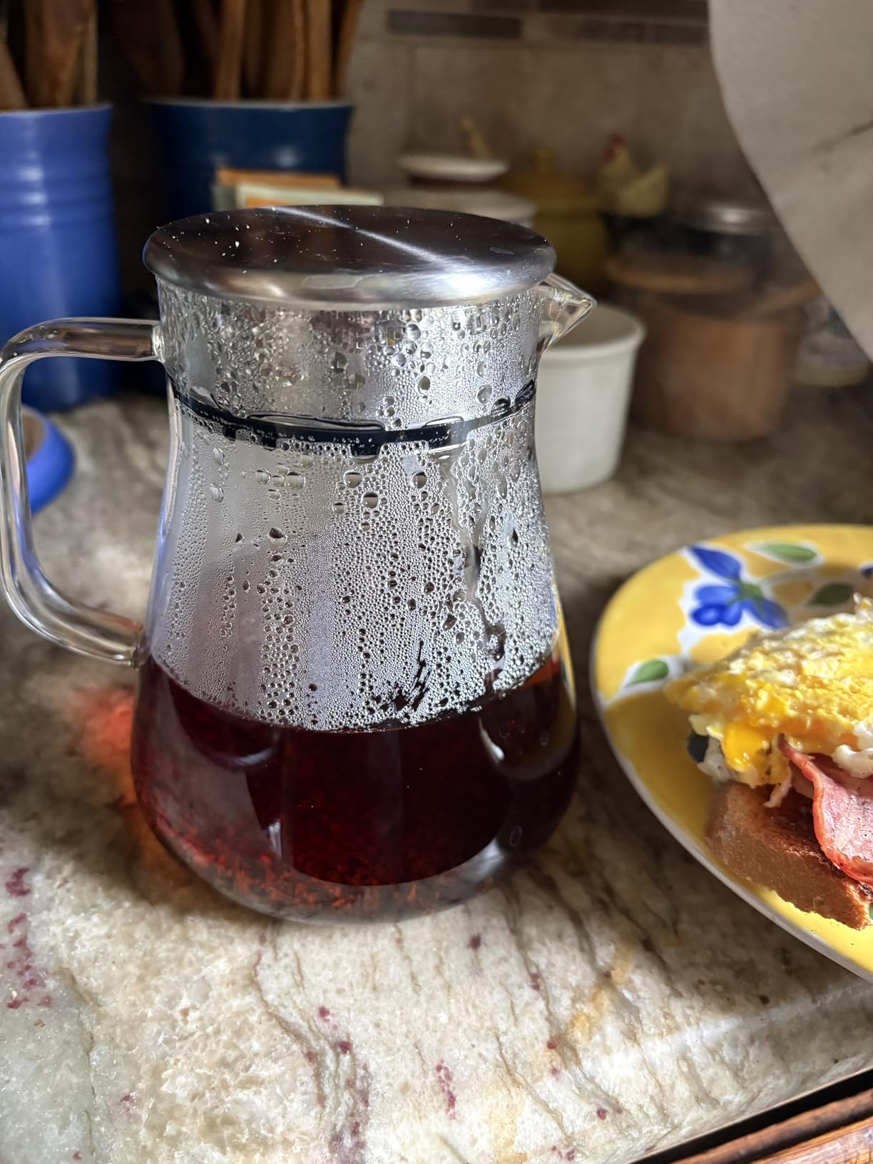 Teabloom One-Touch Tea Maker, 2-in-1 Teapot and Kettle with Stainless Steel Filter Lid for Loose Tea - Stain-Free Borosilicate Glass Teapot (27 Oz) - Tea Connoisseur's Choice customer photo 1