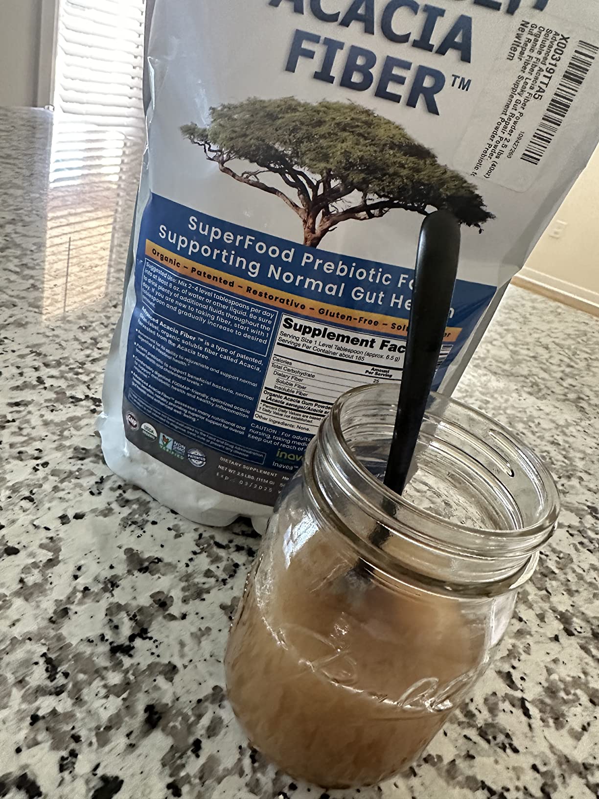 Advanced Acacia Fiber Powder 2.5 lbs (40oz) Organic Soluble Fiber Leaky Gut Repair Powder. Natural Supplement Prebiotic for Gut Repair customer photo 2