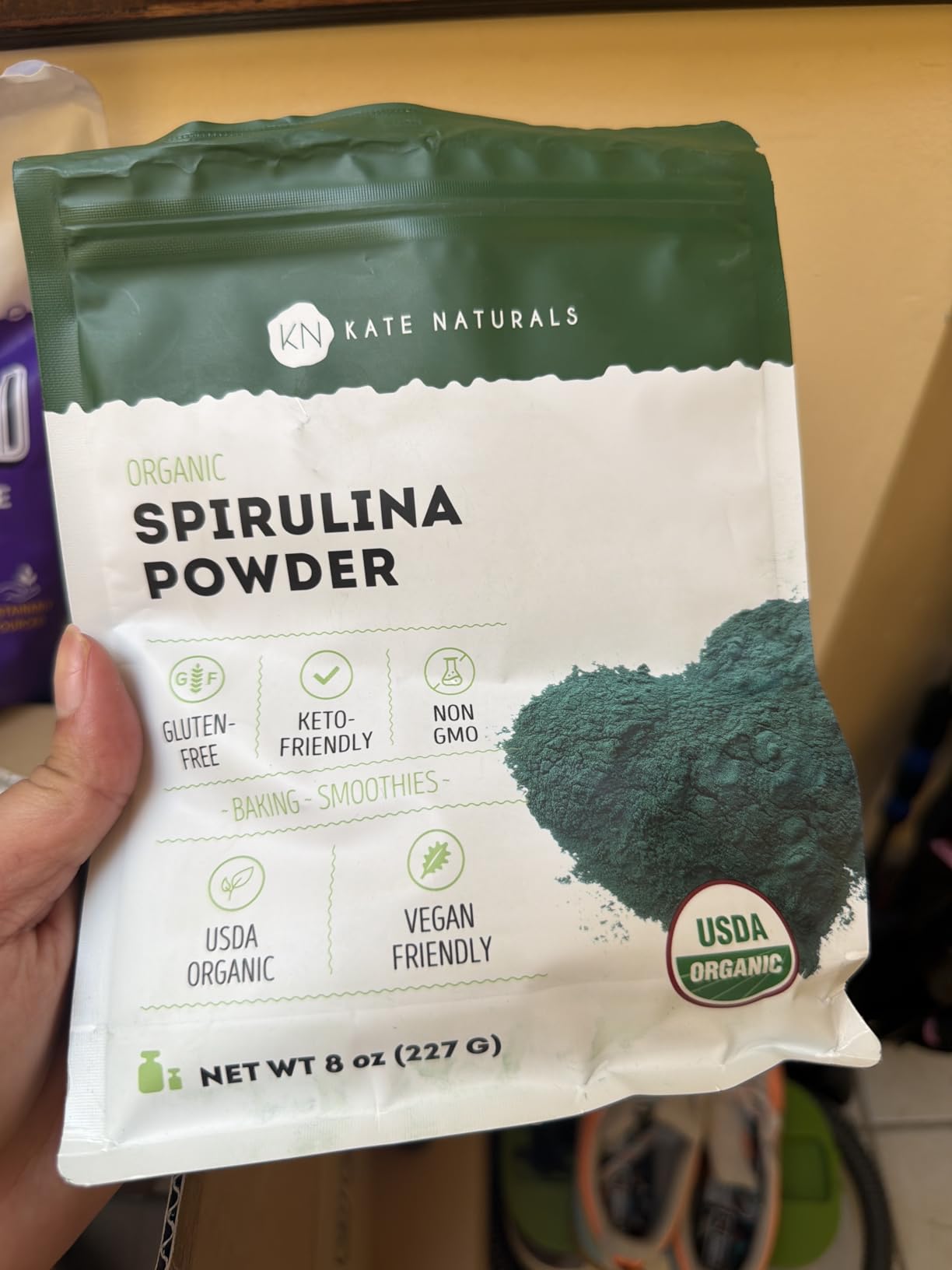 Kate Naturals Organic Spirulina Powder for Immune Support and Antioxidants. Nutrient Dense Superfood Supplement (8 oz, USDA Certified, Non-GMO, Gluten- Free) customer photo 1