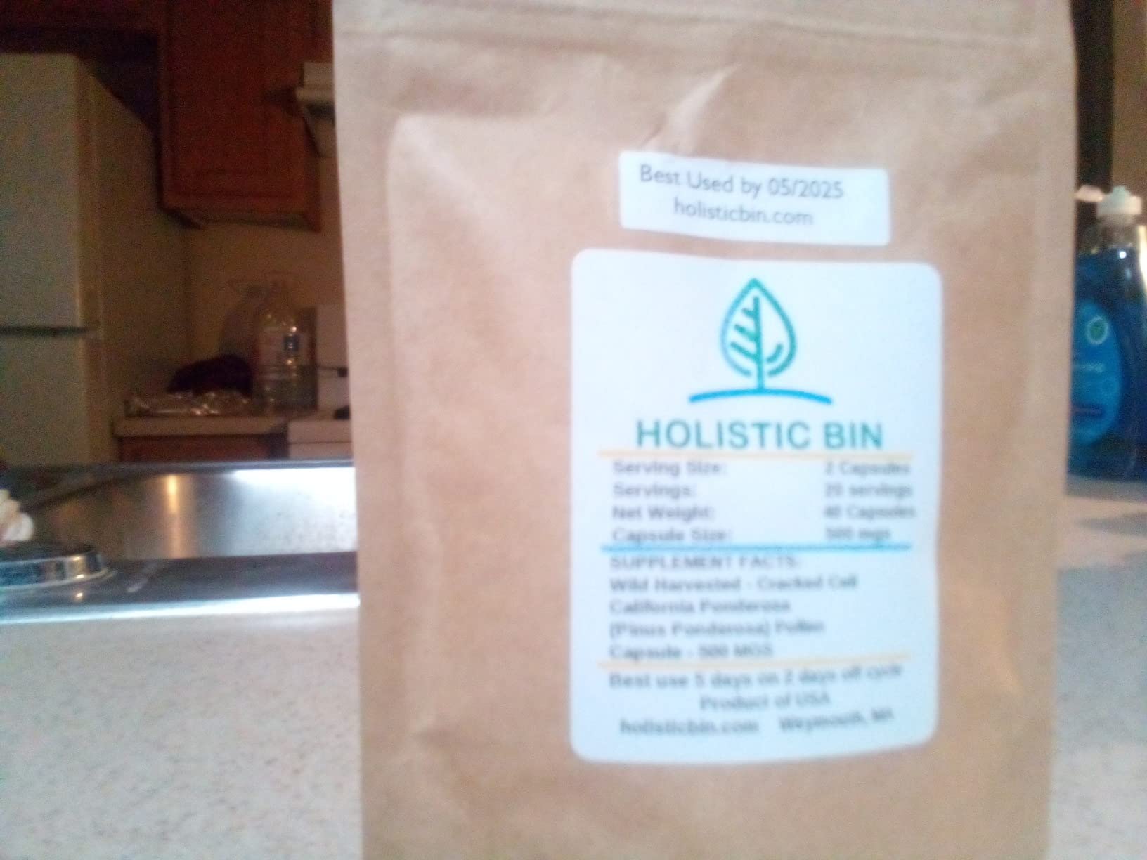 Holistic Bin Pine Pollen Powder | Wild Harvested, Golden Canadian Pine Pollen | Pollen Made from The Ponderosa Pine Tree, 20 g customer photo 1