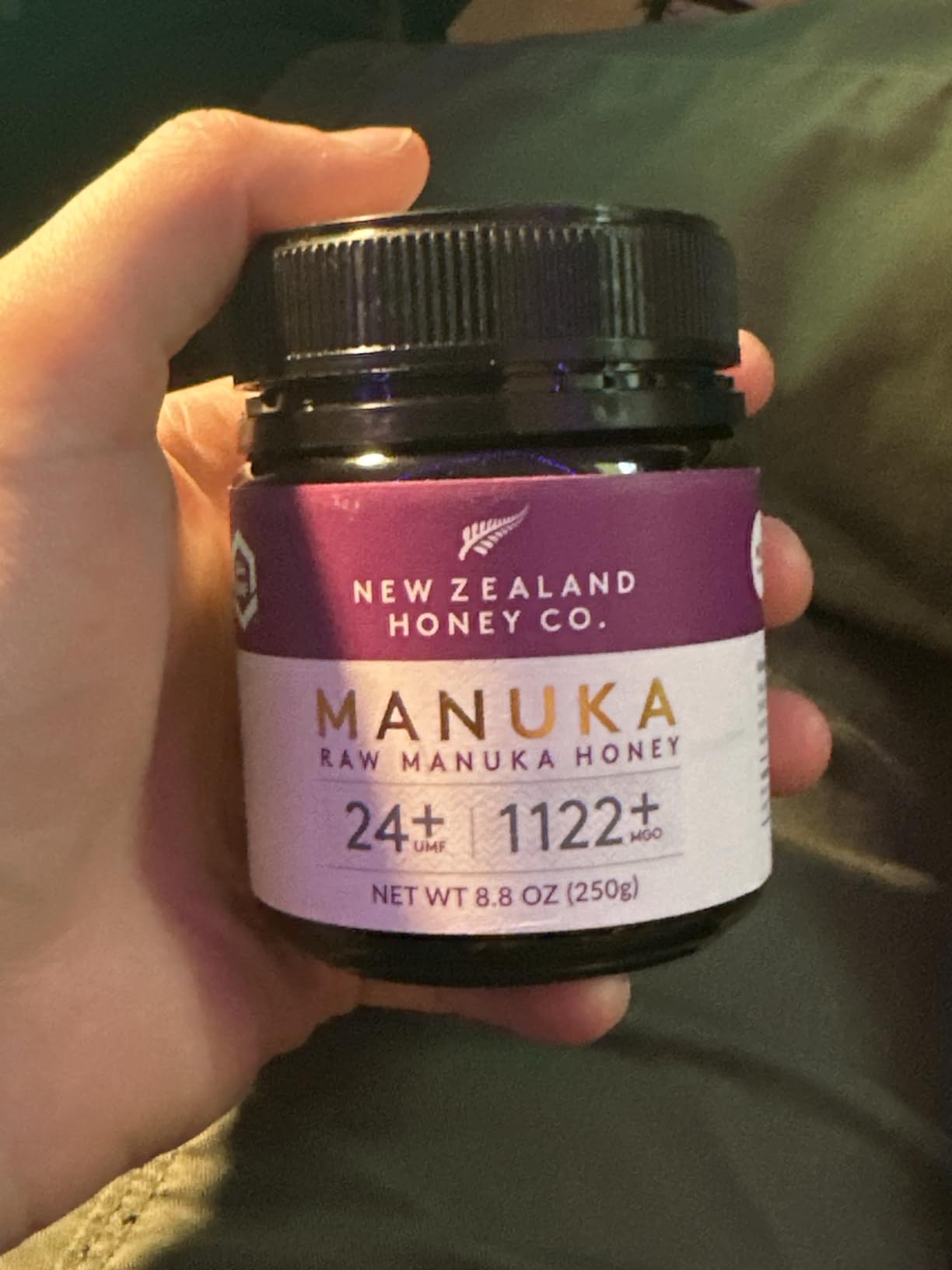 New Zealand Honey Co. Raw Manuka Honey UMF 24+ MGO 1122+ - 4.4oz Starter Size - Authentic New Zealand Sourced - Monofloral UMF Certified - 125g customer photo 1