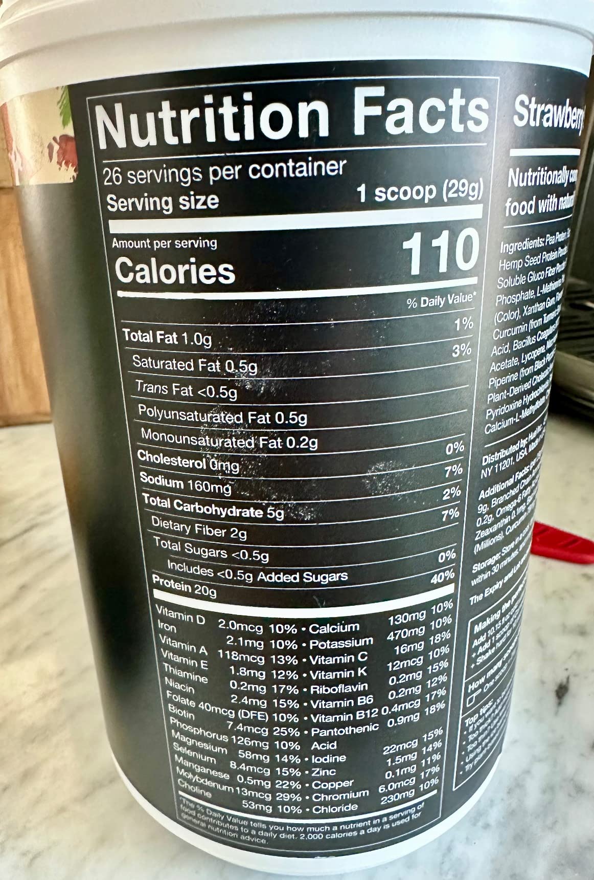 Huel Vegan Protein Powder | Strawberry | Complete Nutrition | 20g Protein Powder | 100% Plant-Based | 27 Vitamins & Minerals, Gluten Free, Non-GMO, Lactose Free | 26 Servings customer photo 1