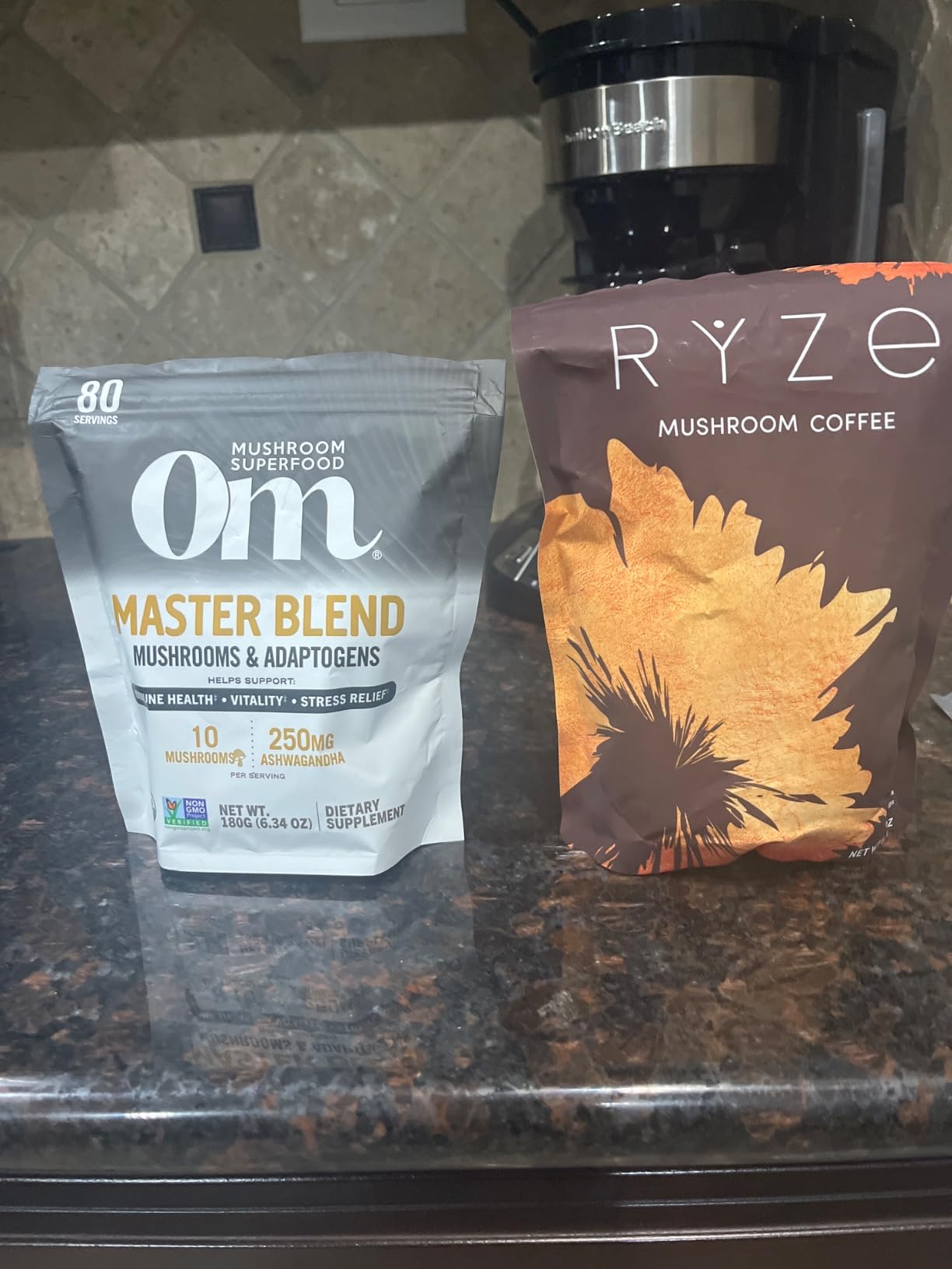 OM Mushrooms Master Blend Mushroom Powder - Organic Mushroom Supplement with 10 Mushrooms and Ashwagandha - Support Immunity, Gut Health & Stress Relief, 6.34 oz (80 Servings) customer photo 2