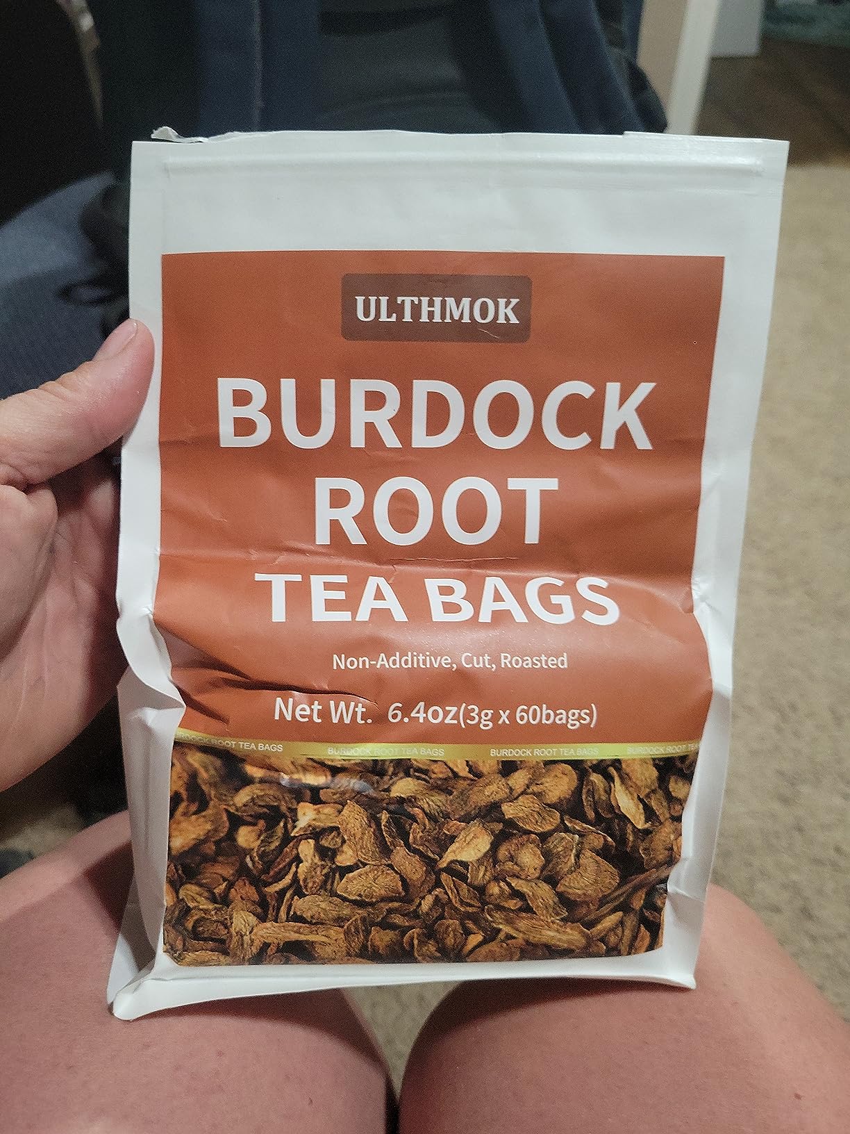Premium Burdock Root Tea Bags, 60 Tea Bags/6.4Oz. 100% Natural Burdock Tea, No Additives, Caffeine Free. customer photo 1