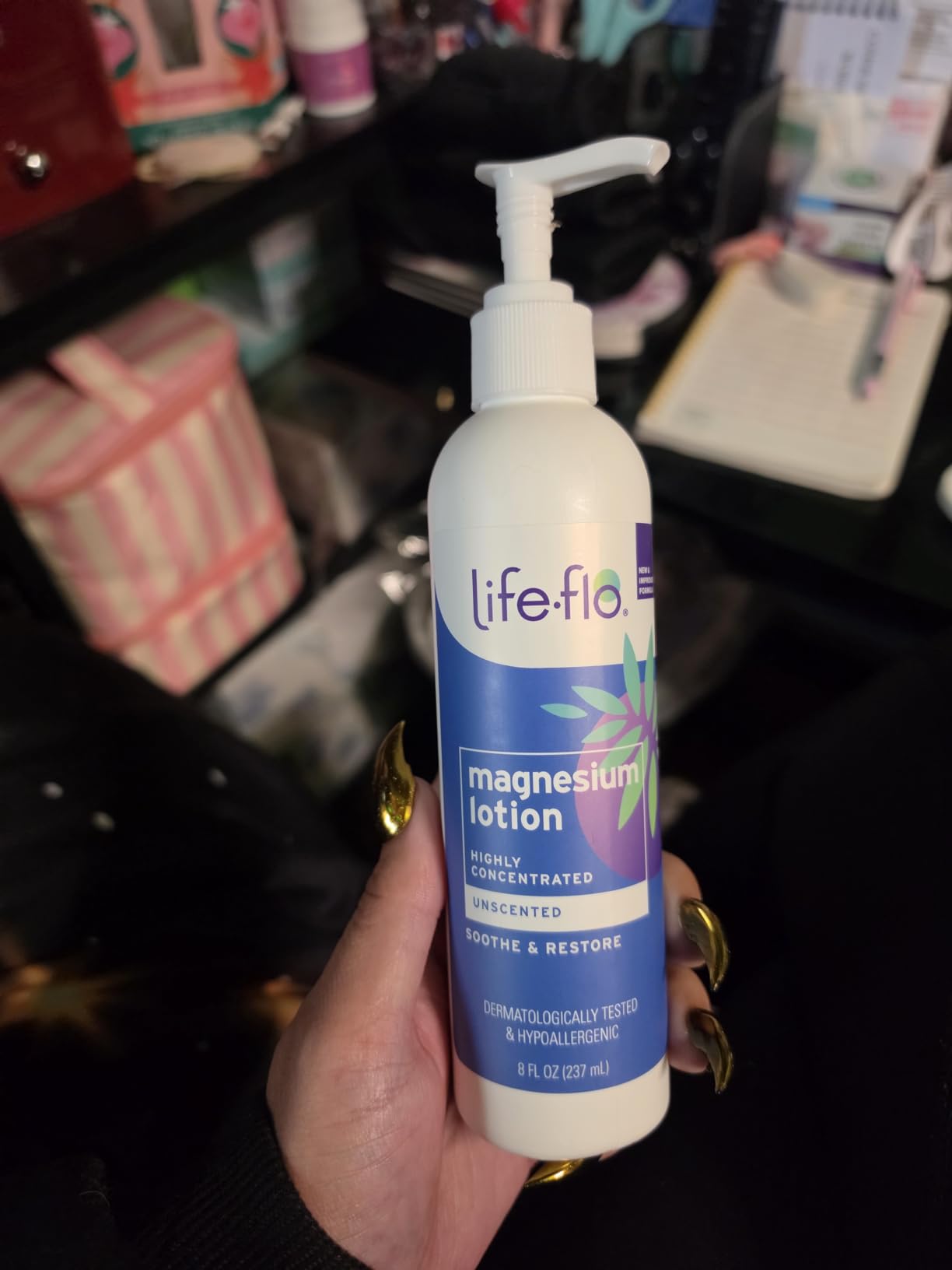 LIFE-FLO Unscented Magnesium Lotion - Highly Concentrated Magnesium Lotion for Kids and Adults - Soothes Overworked Muscles, Joints When Massaged into the Skin - Hypoallergenic, 60-Day Guarantee - 8oz customer photo 1