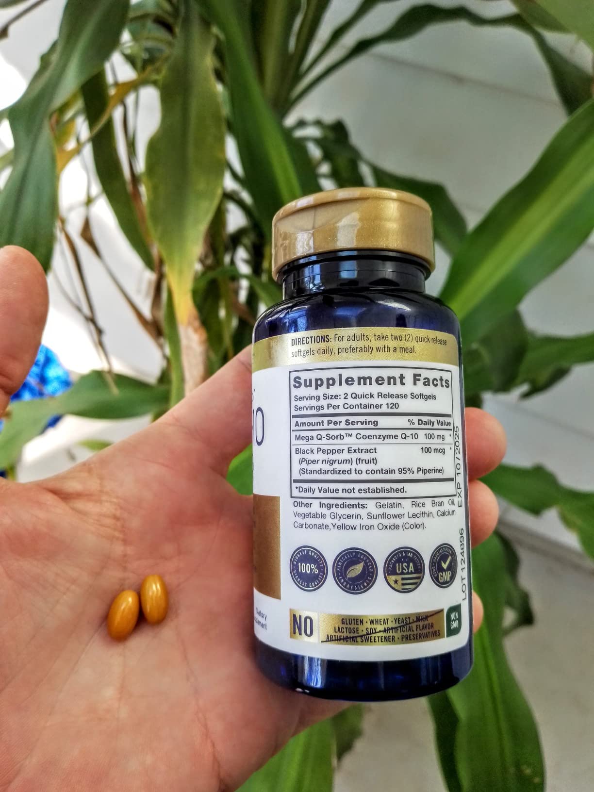 Carlyle CoQ10 100mg Softgels | 240 Count | Mega Q-Sorb Coenzyme Q-10 | with Black Pepper Extract | Non-GMO and Gluten Free Supplement customer photo 1