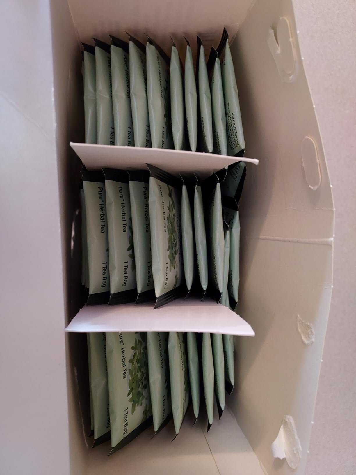 Twinings Pure Peppermint Herbal Tea Individually Wrapped Bags, 100 Count (Pack of 1), Fresh Minty Flavour, Naturally Caffeine-Free, Enjoy Hot or Iced, 100 Teabags customer photo 1