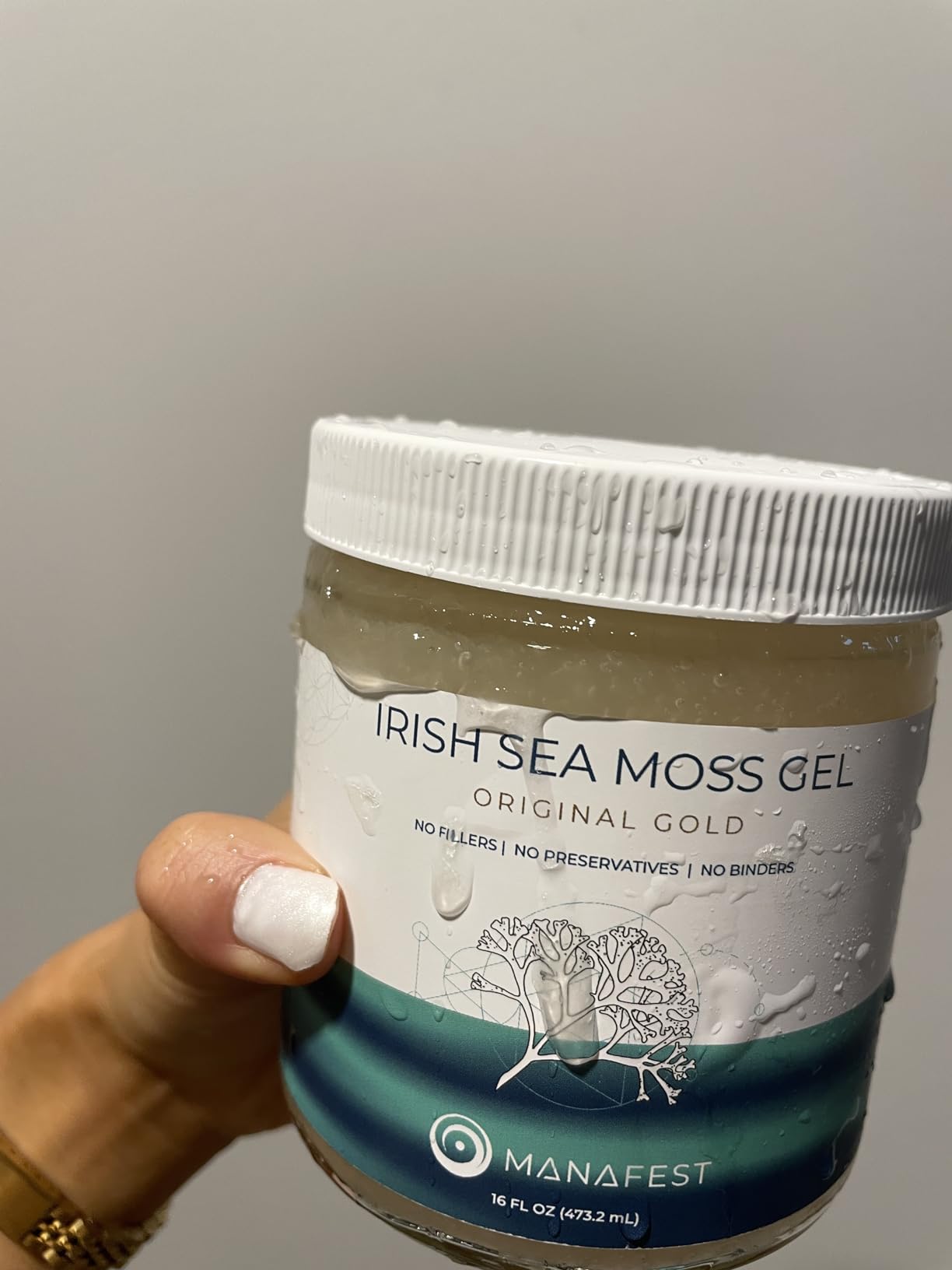 Manafest Original Gold Sea Moss Gel - Wildcrafted Sea Moss, Organic Irish Sea Moss Gel, All Natural Ingredients - Superfood Supplement for Smoothies, Seamoss Gel Immune Boost - 16-oz. Jar customer photo 1
