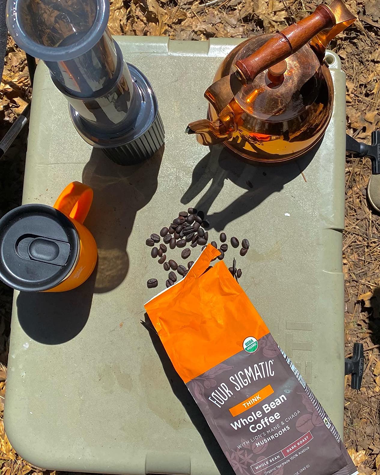 Four Sigmatic Dark Roast Organic Whole Bean Coffee | Gourmet Nootropic Mushroom Coffee Beans with Lion's Mane & Chaga Mushrooms for Enhanced Brain Function and Immune Support | 12oz customer photo 2