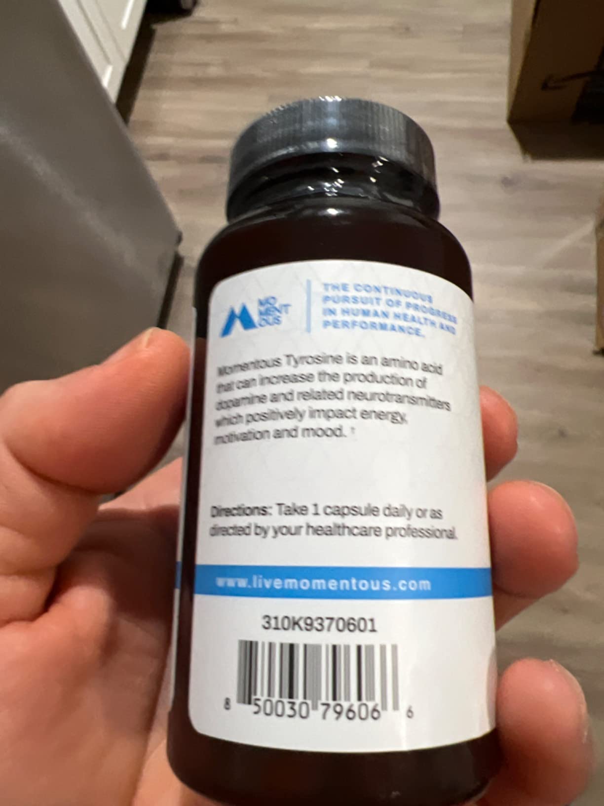 Momentous Tyrosine Capsules - NSF Certified for Sport - 60 Servings customer photo 2