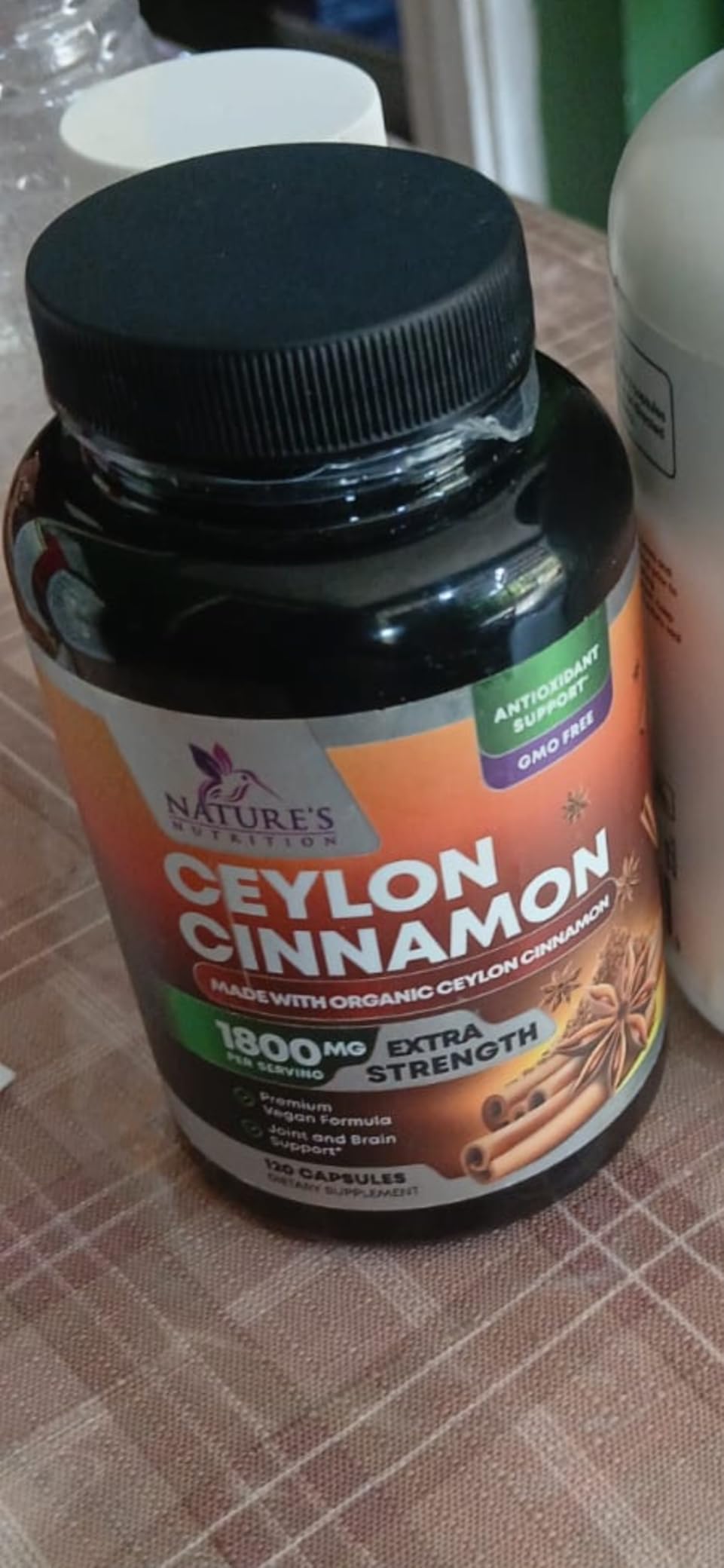 Organic Ceylon Cinnamon Capsules - Extra Strength Certified Organic Ceylon Cinnamon 1800mg Per Serving Supplement Pill - Energy & Heart Support Antioxidant for Women & Men, Bottled USA - 240 Capsules customer photo 1