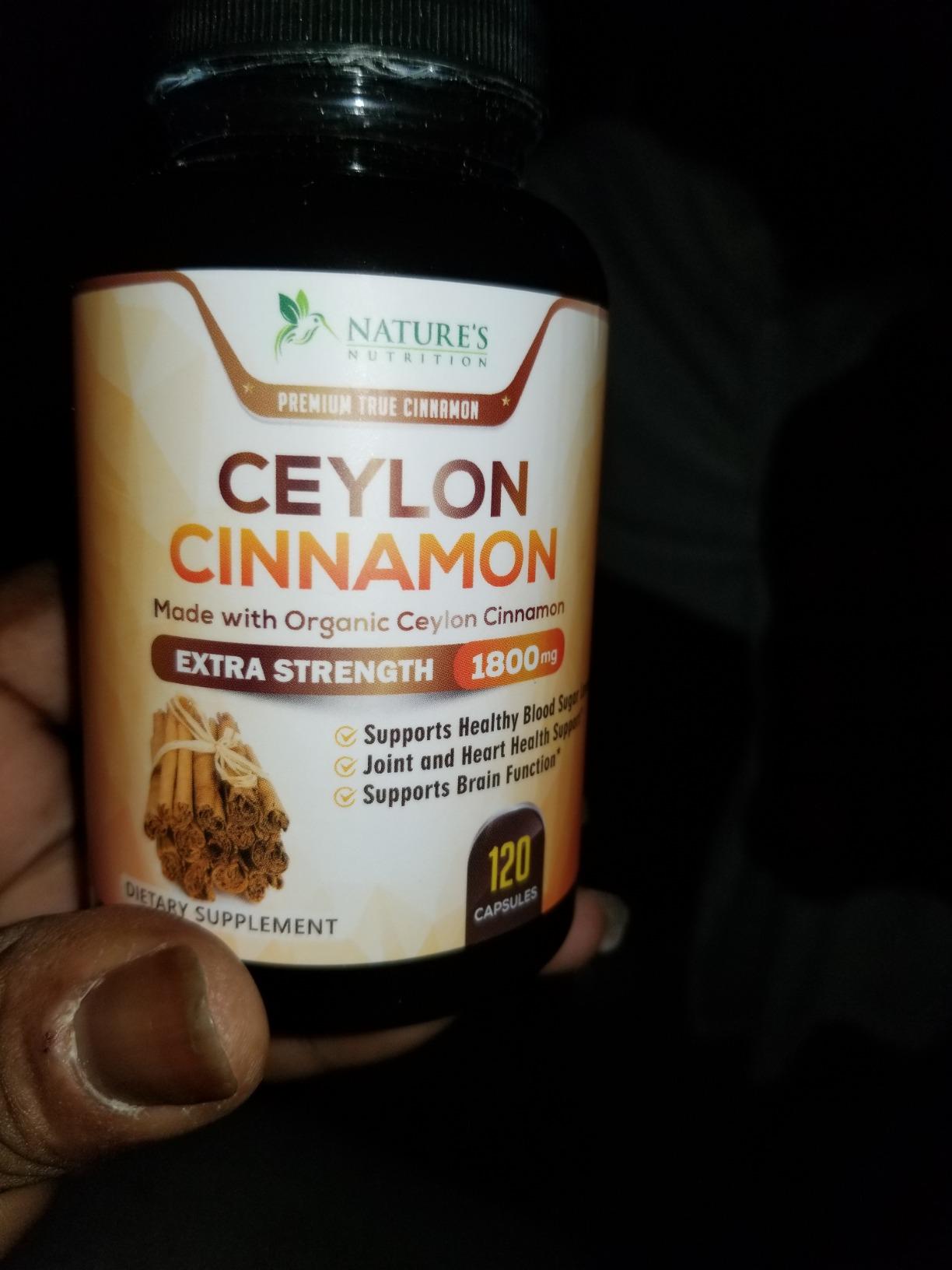 Organic Ceylon Cinnamon Capsules - Extra Strength Certified Organic Ceylon Cinnamon 1800mg Per Serving Supplement Pill - Energy & Heart Support Antioxidant for Women & Men, Bottled USA - 240 Capsules customer photo 2