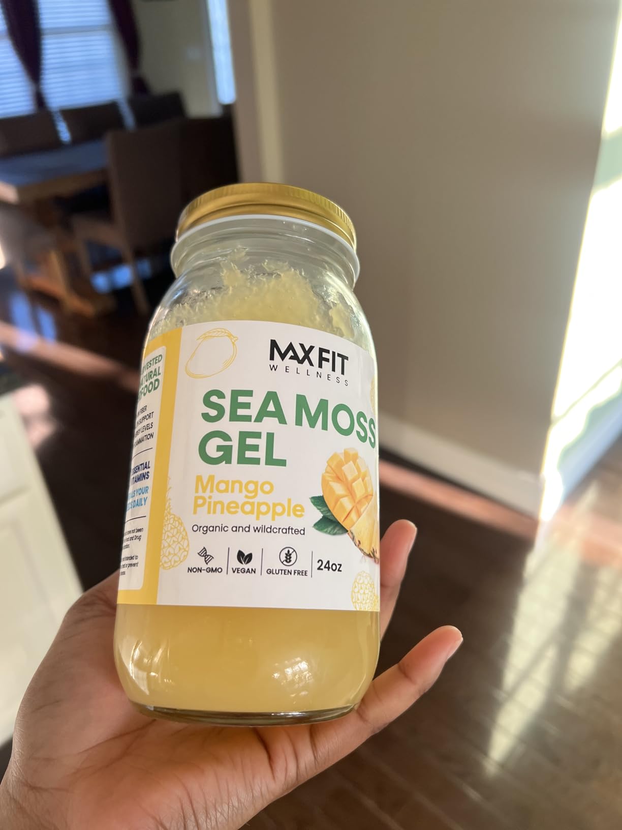 MAX FIT Sea Moss Gel Raw (12 Flavors) 24oz Wildcrafted Gold Sea Moss Gel from Saint Lucia | 92 Vitamins and Minerals | Pure Raw+Non-GMO | Vegan Superfood customer photo 1