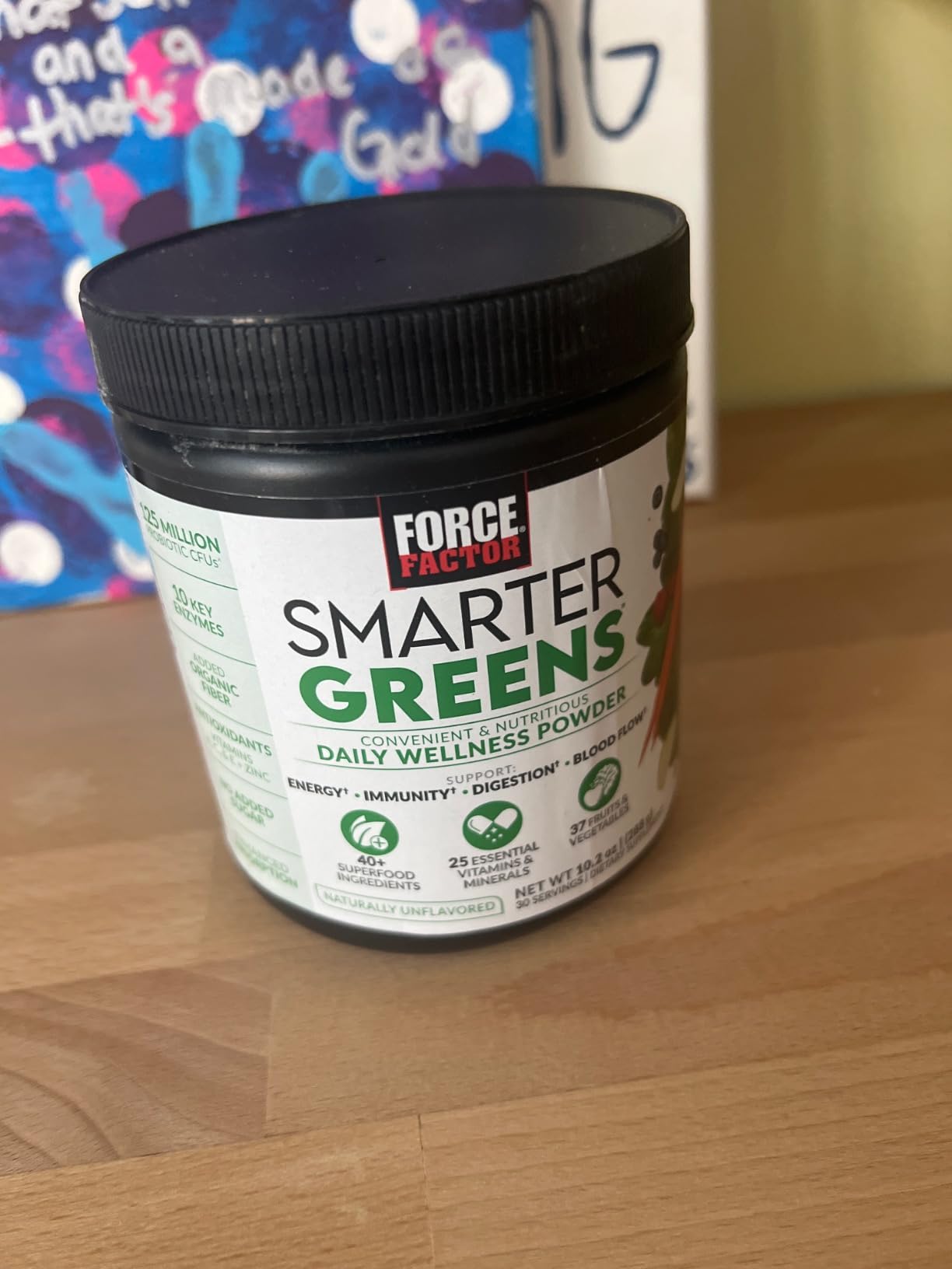 Force Factor Smarter Greens Daily Wellness Powder, Greens Superfood Powder to Support Gut Health, Bloating, & Digestion, with 40+ Superfoods, 125 Million CFUs of Probiotics, Unflavored, 30 Servings customer photo 1