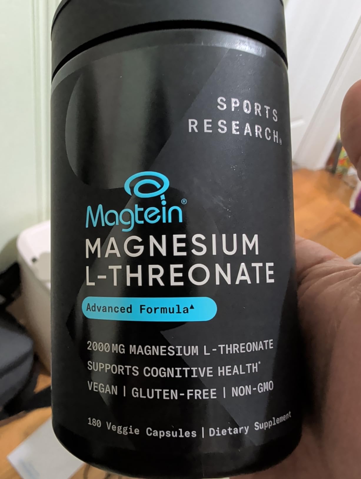 Sports Research Magnesium L-Threonate Capsules 2000mg - High-Absorption Magtein for Enhanced Brain Health, Memory, Focus & Restful Sleep Support - Vegan, Non-GMO, Gluten Free - 90 Count customer photo 1