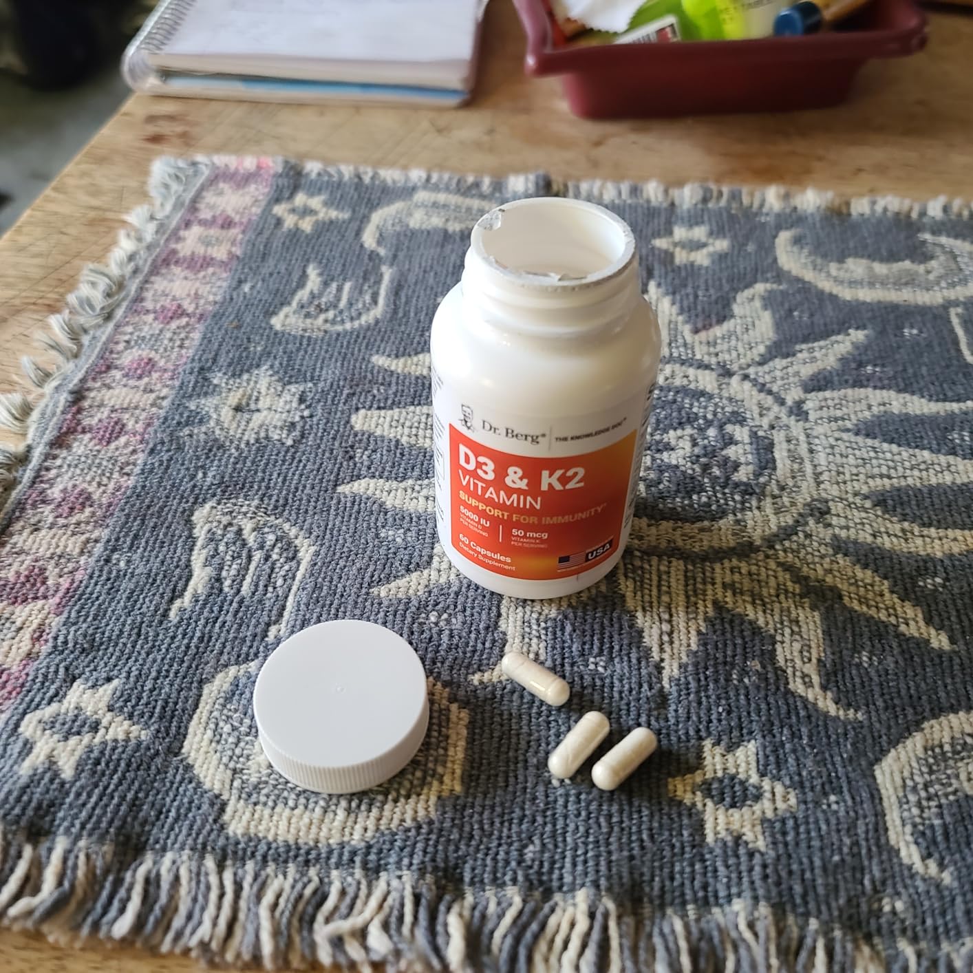 Dr. Berg Maximum Strength 2-in-1 Vitamin D3 K2 5,000 IU | Naturally Derived D3 | 4X Lab-Tested & Verified | High Absorption Formula - 60 Capsules customer photo 1