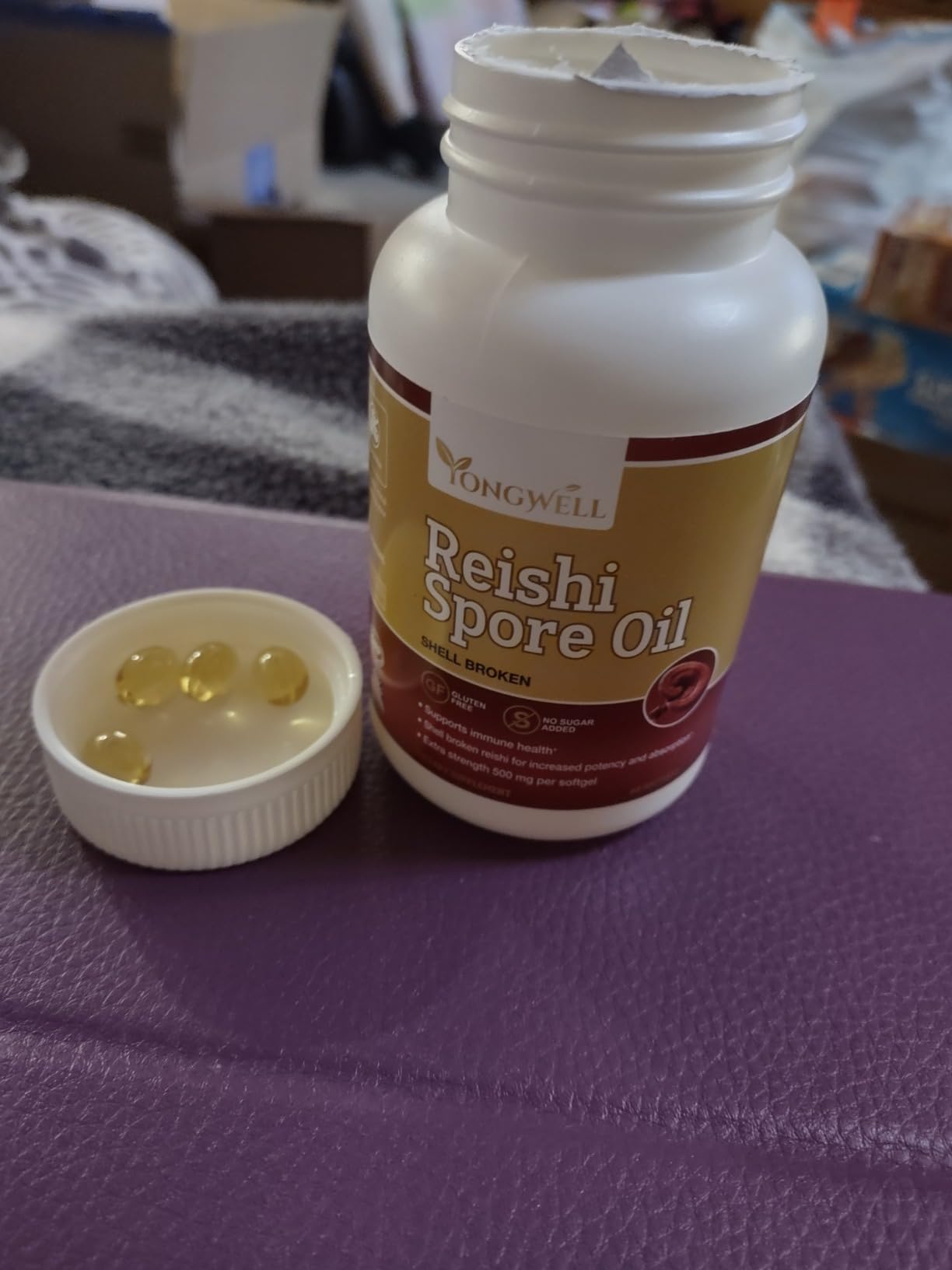 Reishi Spore Oil Shell Broken Extra Strength 500mg (60 Softgels) customer photo 1