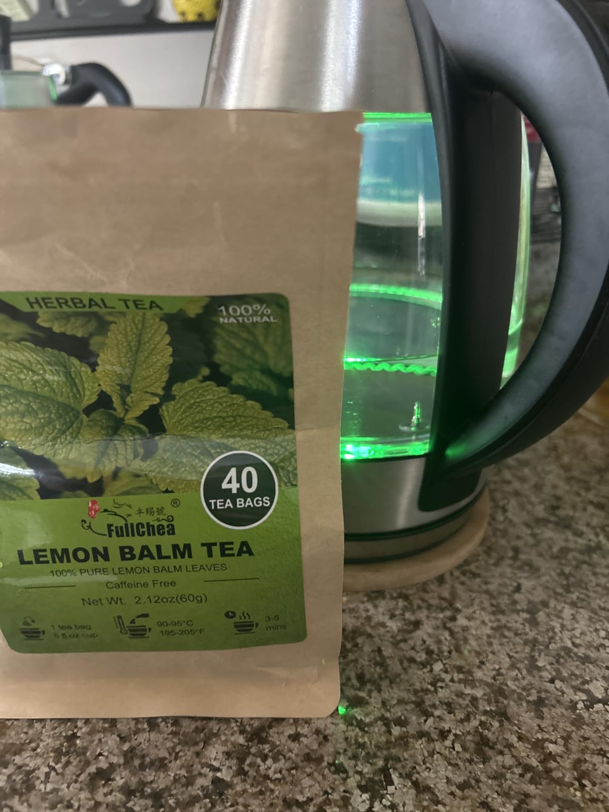 FullChea - Lemon Balm Tea Bag, 40 Teabags, 1.5g/bag - Premium Lemon Balm Herb - Melissa Officinalis - Non-GMO - Caffeine-free - Promotes Relaxation & Support Digestion, 40.0 Count customer photo 2
