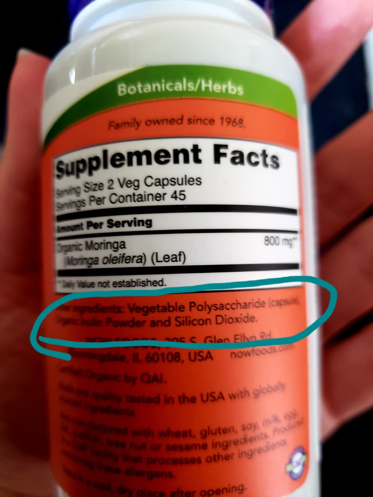 NOW Supplements, Moringa Leaf, Green Super Herb, Made with Organic Moringa, Free Radical Protection, 90 Veg Capsules customer photo 2