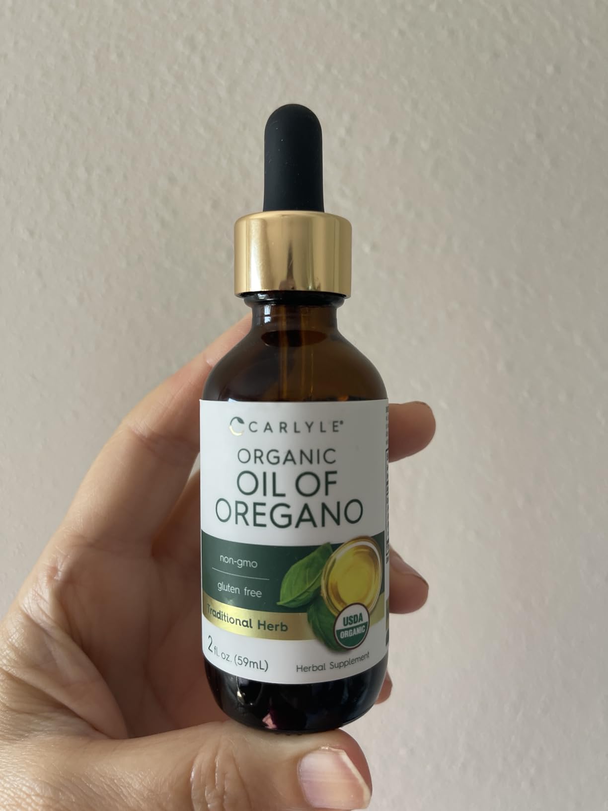 Carlyle Organic Oil of Oregano Liquid Drops - 2 fl oz - 1 Year Supply | Vegan Herbal Supplement | Non-GMO, Gluten Free customer photo 1