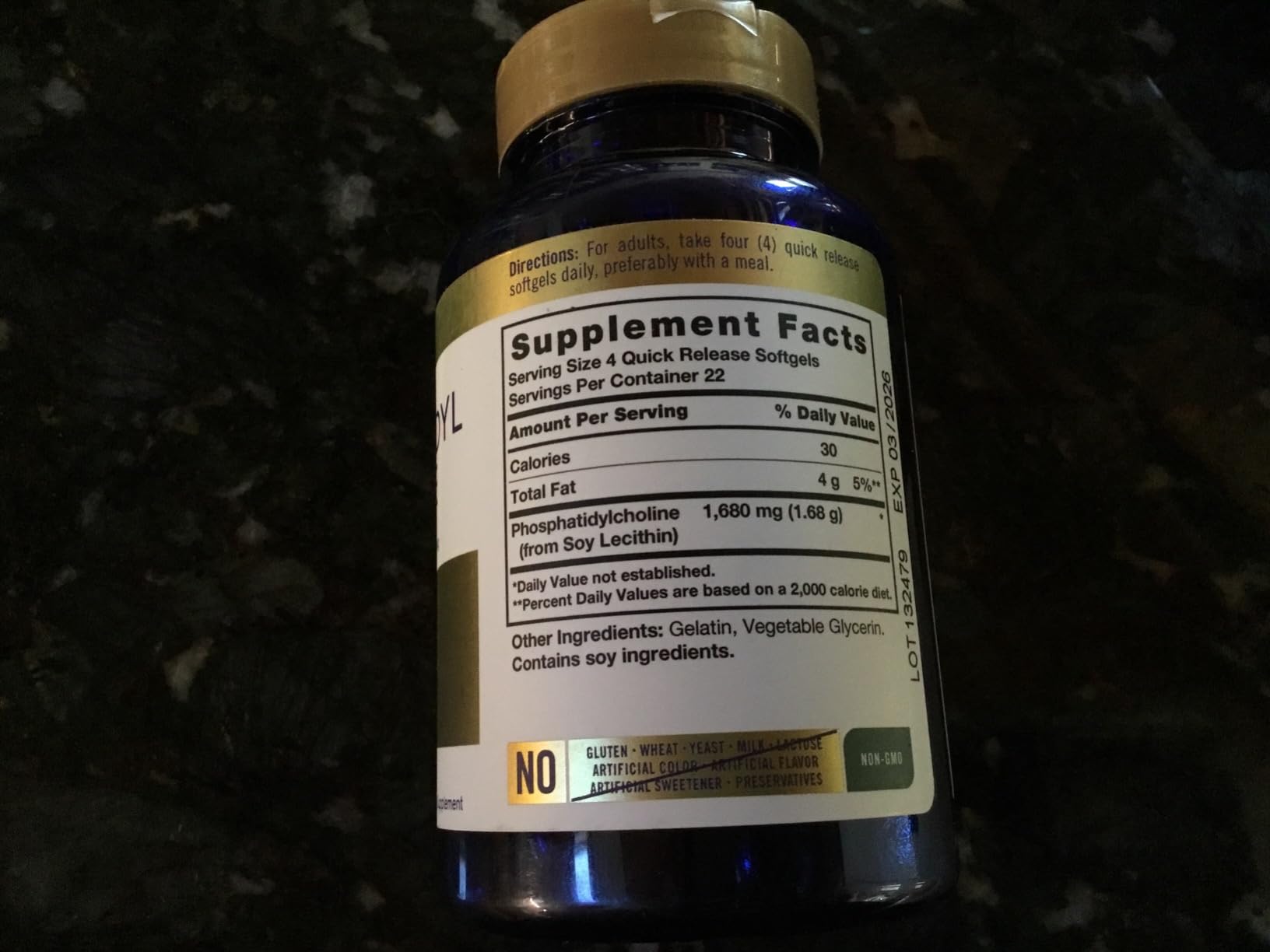 Carlyle Phosphatidyl Choline Supplement | 3,800mg | 90 Quick Release Softgels | Non-GMO & Gluten Free customer photo 1