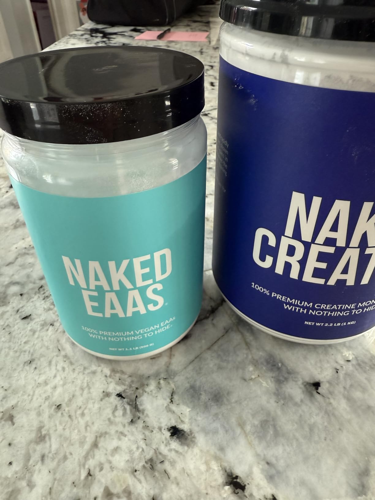 NAKED EAAs Amino Acids Powder - 50 Servings - Vegan Unflavored Essential Amino Acids 500 Grams - Instantized All Natural EAAs Powder Supplement customer photo 1