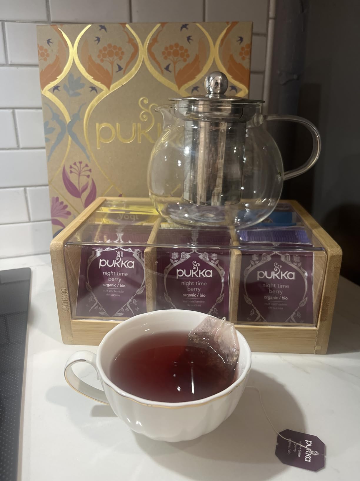 Pukka Organic Night Time Berry Herbal Tea with Chamomile, Echinacea, and Elderberry, Caffeine Free, 20 Total Tea Bags customer photo 1