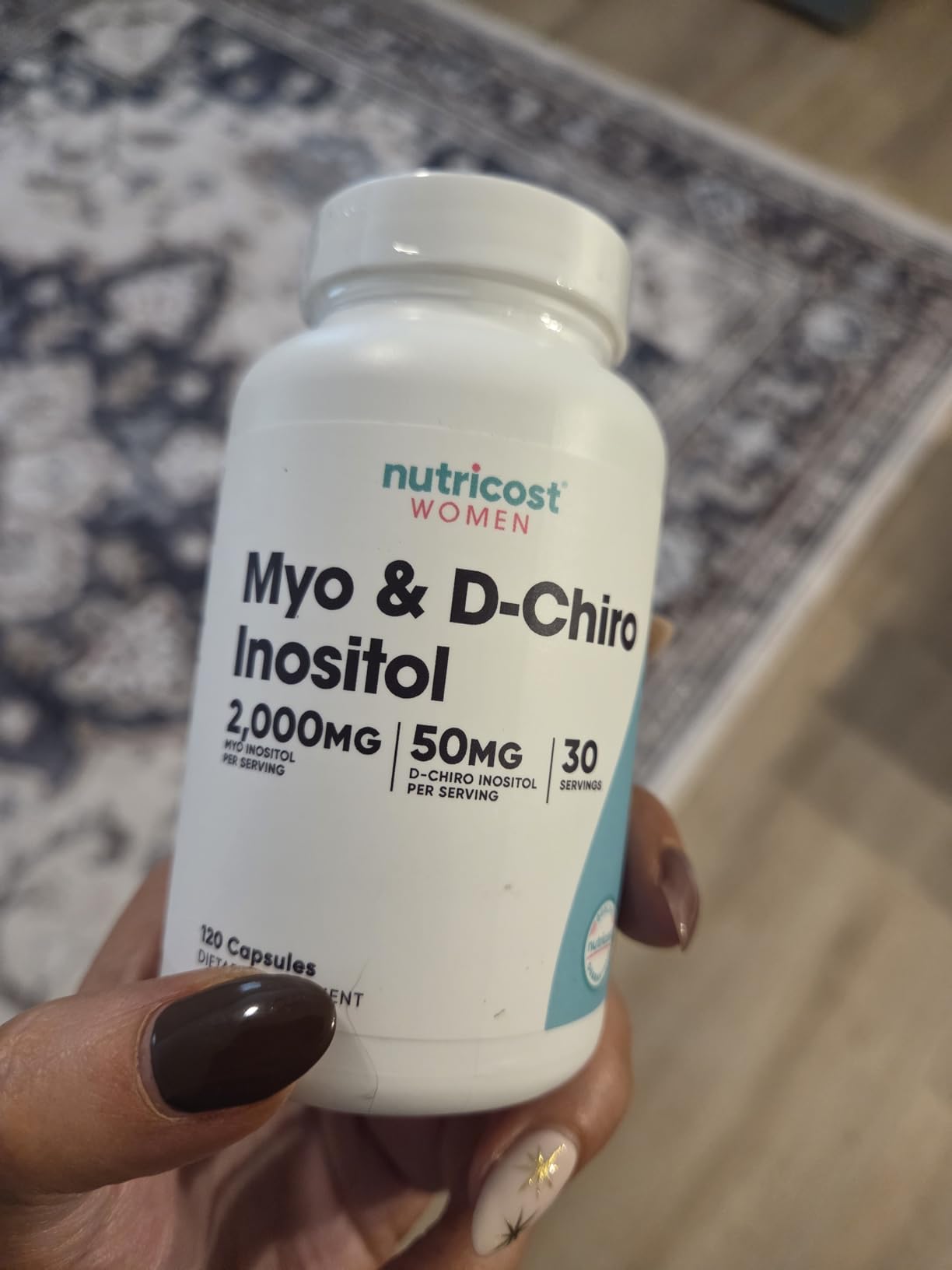 Nutricost Myo Inositol & D-Chiro Inositol for Women 2000mg, 120 Capsules, 2000mg Myo & 50mg D-Chiro Per Serving, 30 Servings, Vegetarian Friendly, Non-GMO & Gluten Free customer photo 1