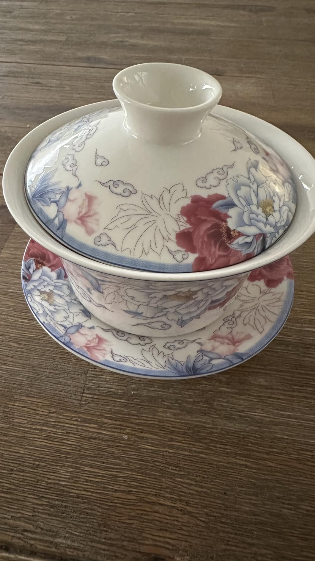 Traditional Gaiwan Tea Set with Lid and Saucer Classic Chinese Tea Cup Porcelain Teacups 200ml White customer photo 1