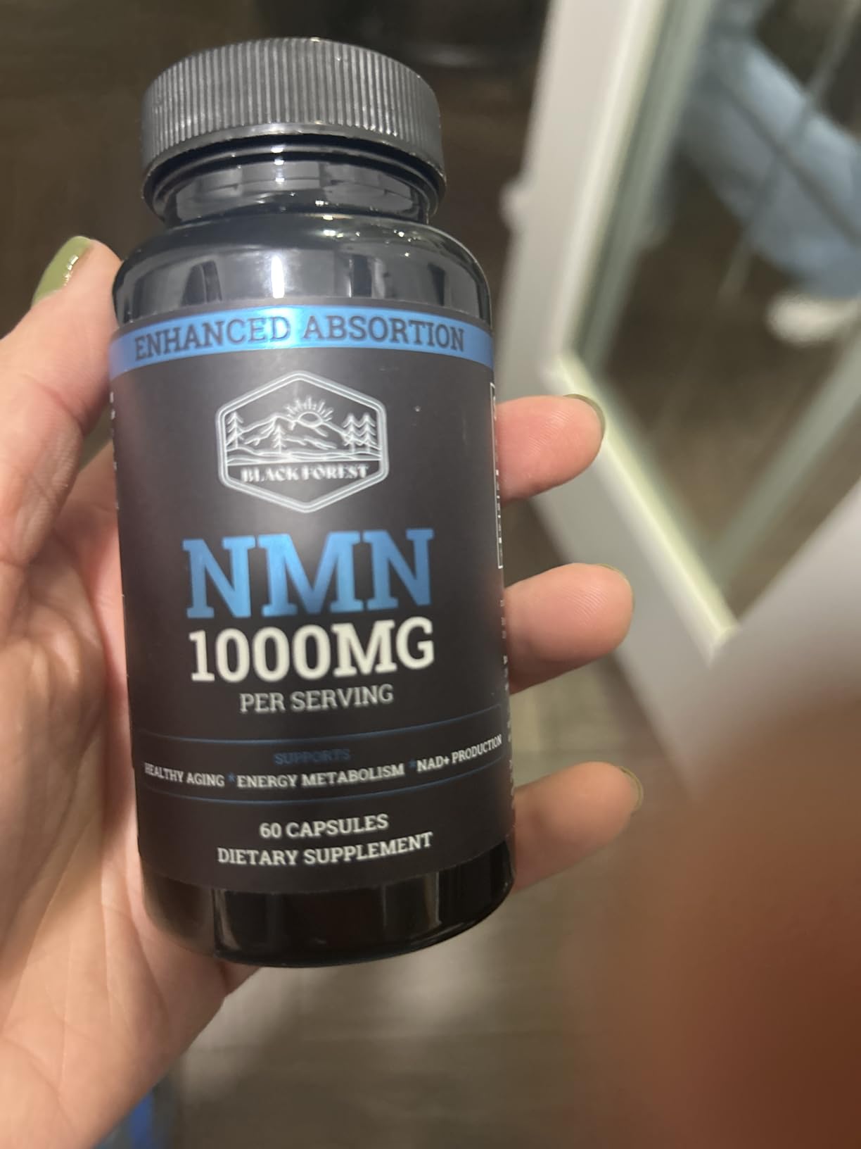 Black Forest NMN Supplements 1000mg (Nicotinamide Mononucleotide) 99% Pure, Stabilized Form, BioPerine for Enhanced Bioavailability (60 Capsules) NAD Supplement for NAD customer photo 1