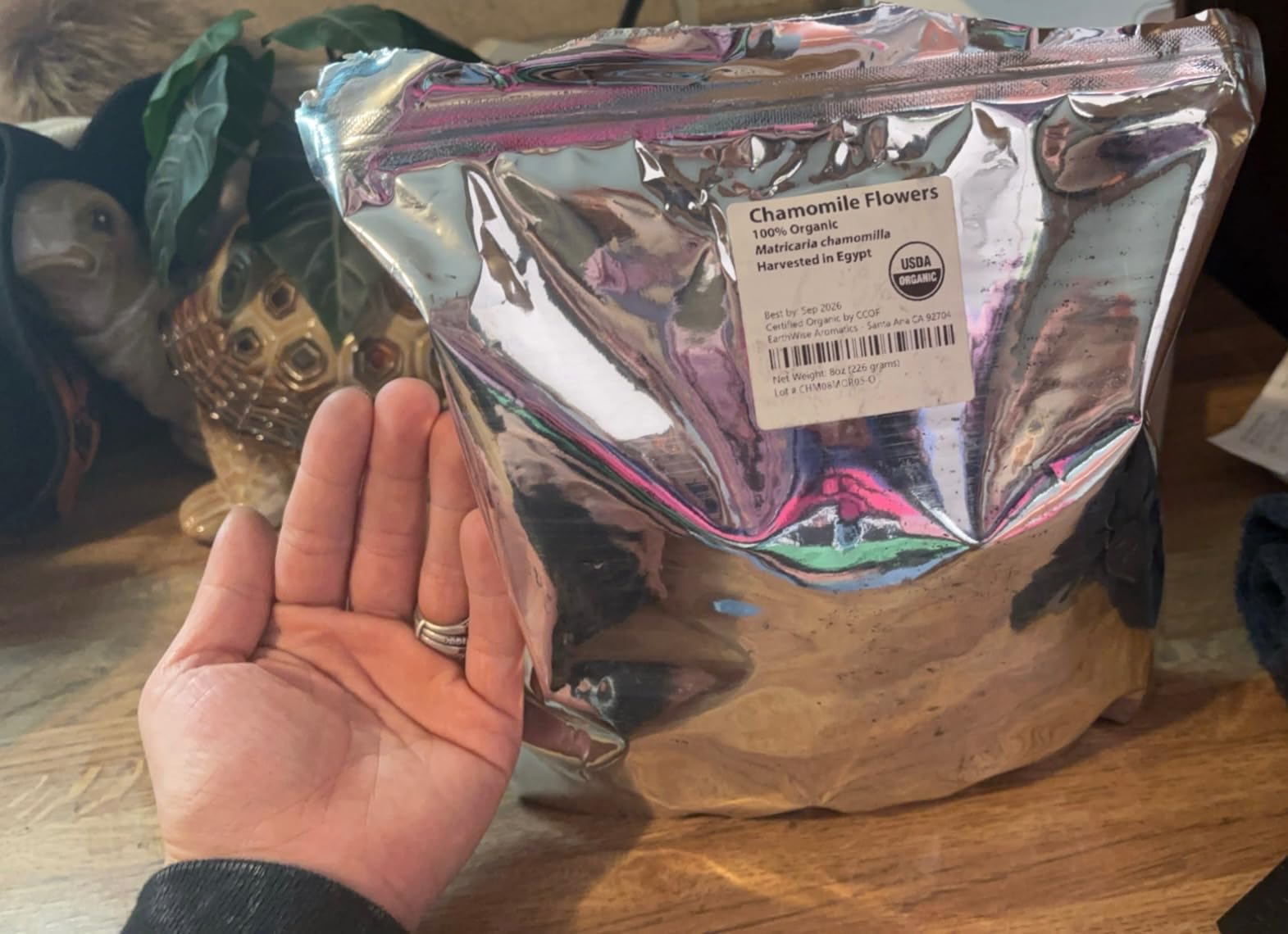 Organic Chamomile Flowers - 8 ounces - 100% Organic - Herbal Tea - Flor de Manzanilla - EarthWise Aromatics customer photo 2