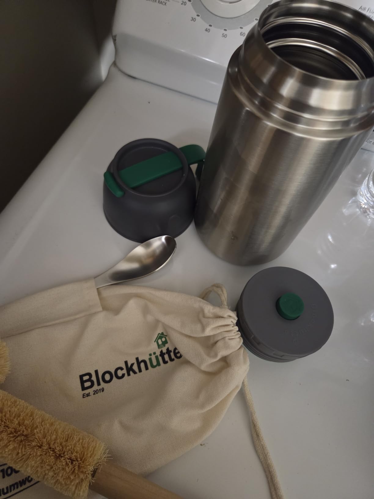 Blockhutte Thermos for Hot Food - 34 oz Vacuum Stainless Steel Thermal Lunch Box, Leakproof Soup Thermos, Wide Mouth Insulated Food Jar customer photo 1