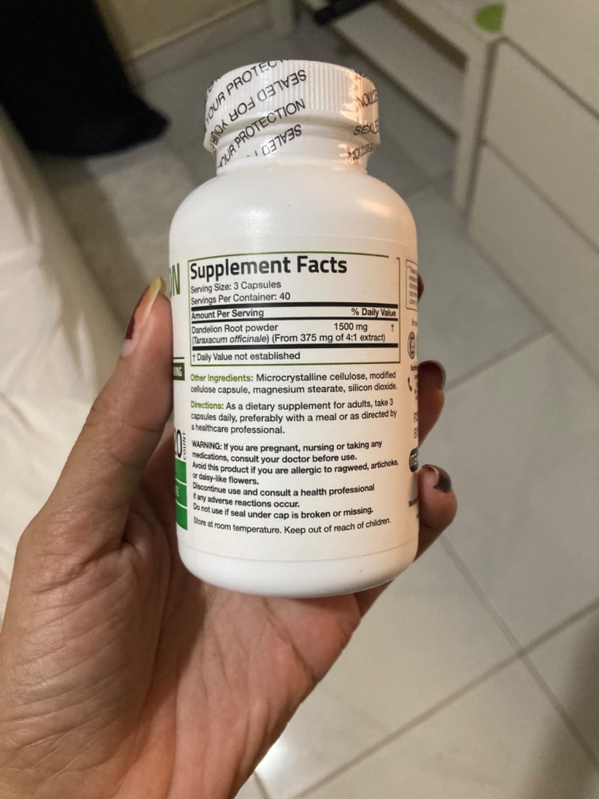 Bronson Dandelion Extract High Potency Supplement, Supports Overall Good Health & Well-Being, Traditional Diuretic Herb - Non-GMO, 120 Vegetarian Capsules customer photo 2