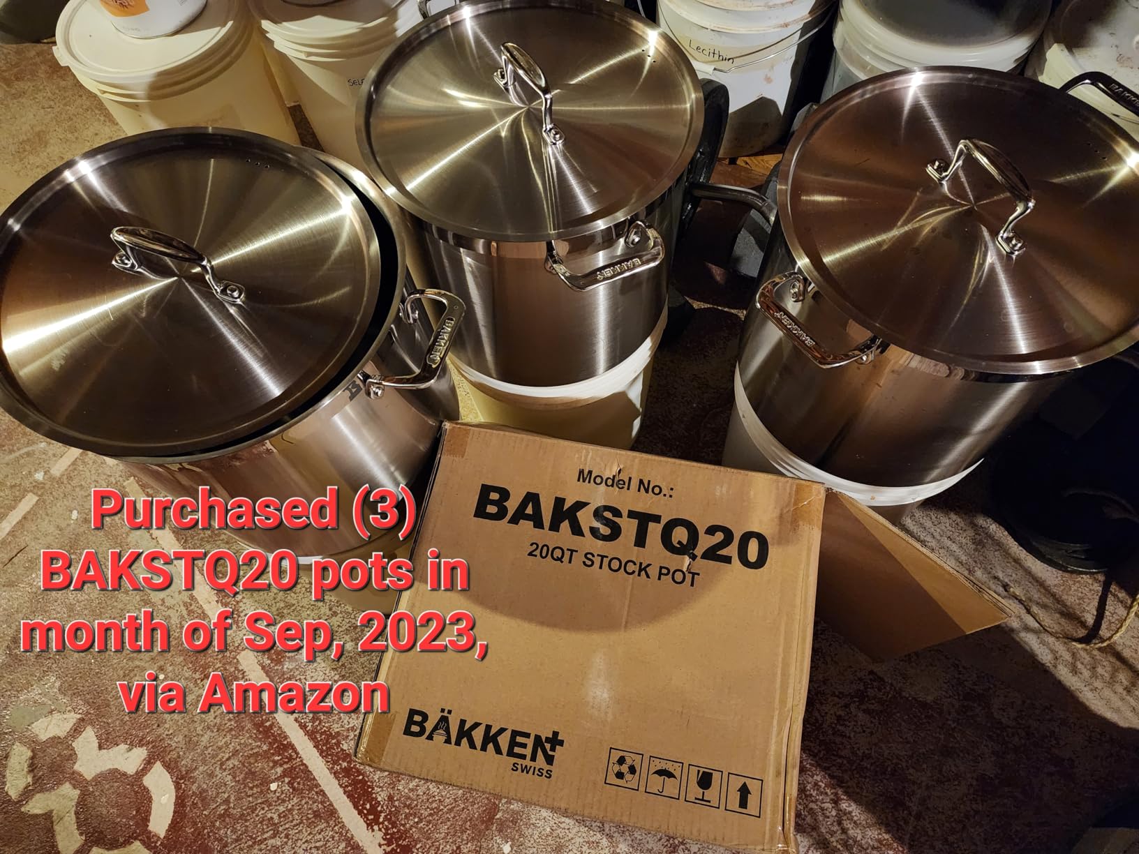 Stainless Steel Stockpot with Lid 20 Quart, Durable 18/8 Stainless Steel, Impact-Bonded Base for Even Heating, Riveted Handles, Oven & All Stove Compatible, Safe Up To 500F (260C) customer photo 2