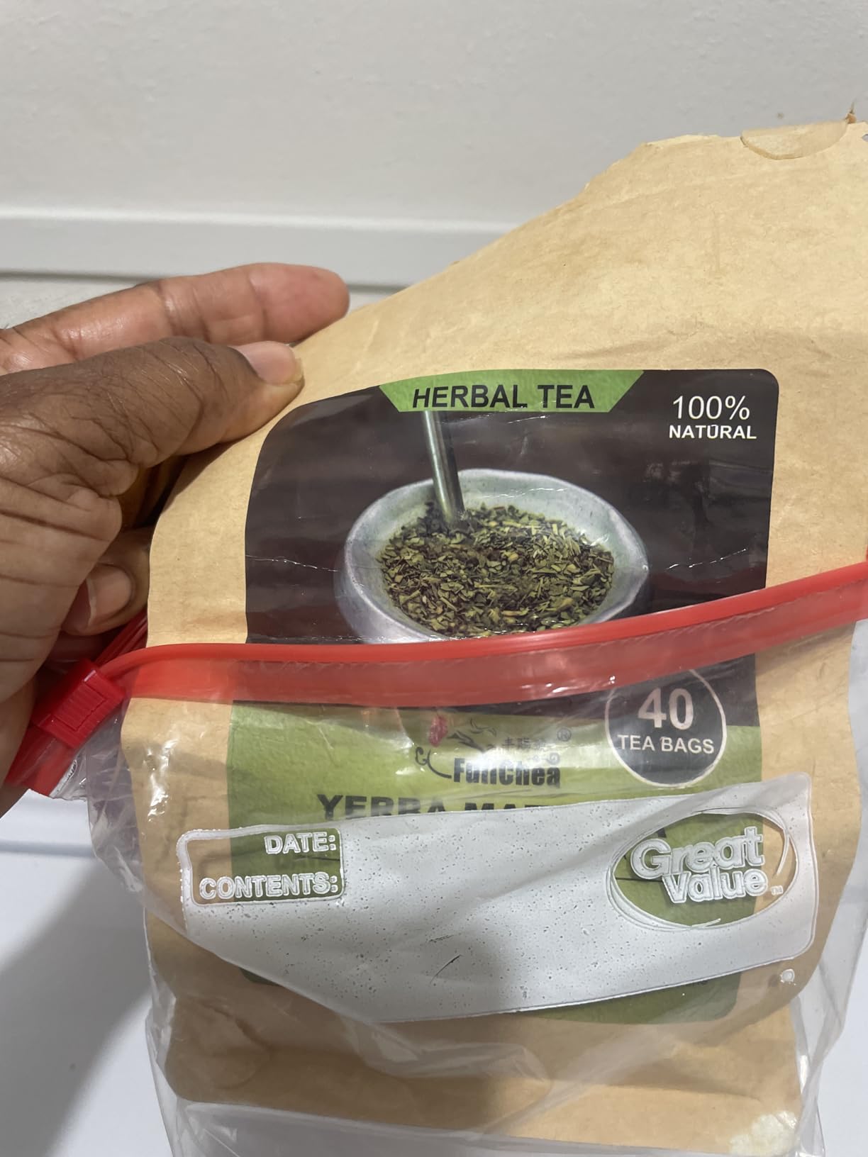 FullChea - Yerba Mate Tea Bag, 40 Teabags, 3g/bag - Unsmoked, Cultivated From Argentina - Rich In Antioxidants And Plant Nutrients customer photo 1