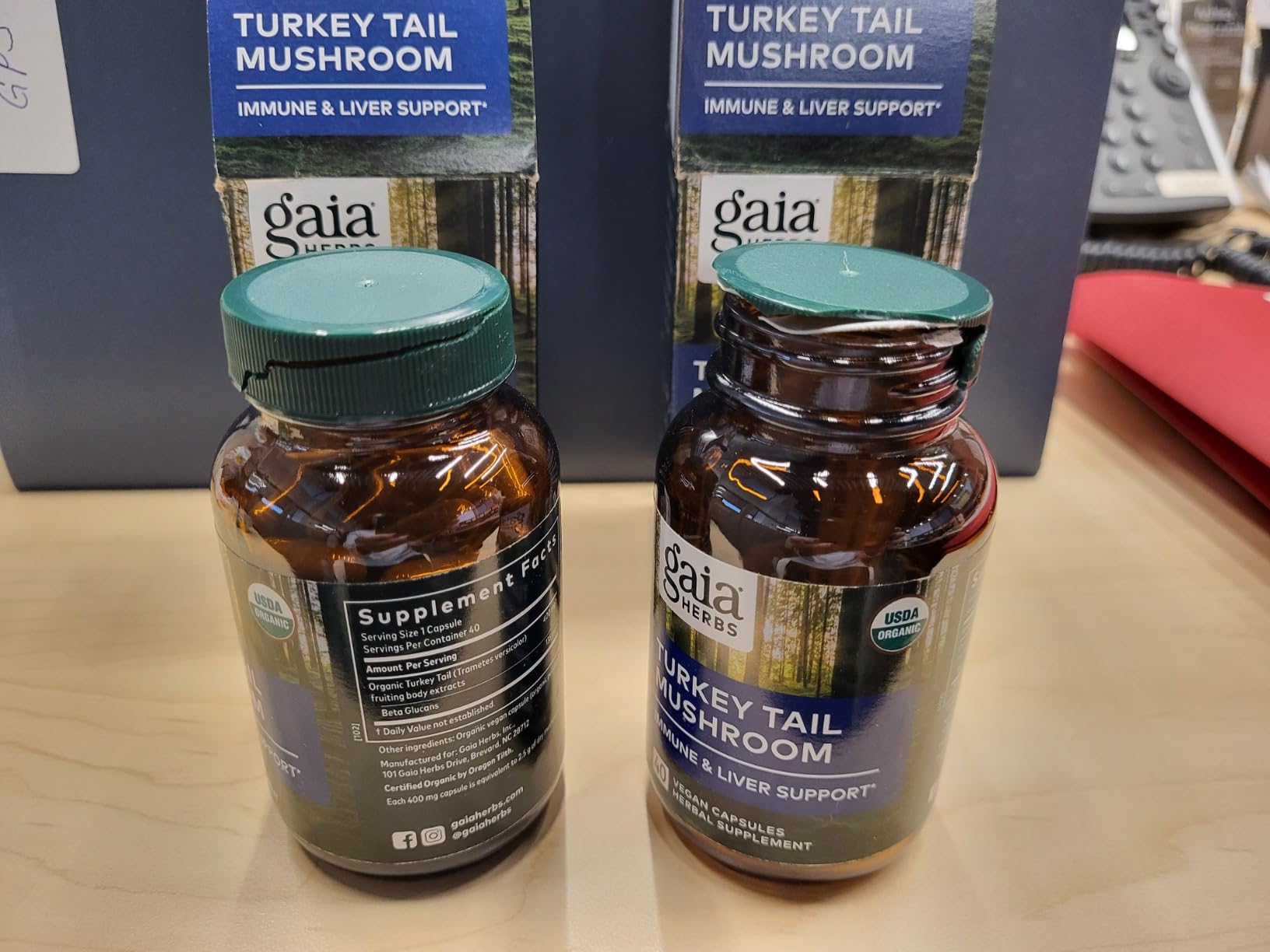 Gaia Herbs Turkey Tail Mushroom - Traditional Immune Support & Liver Health Supplement - with Organic Turkey Tail Mushroom Fruiting Body Extract - 120 Vegan Capsules (120 Servings) customer photo 1