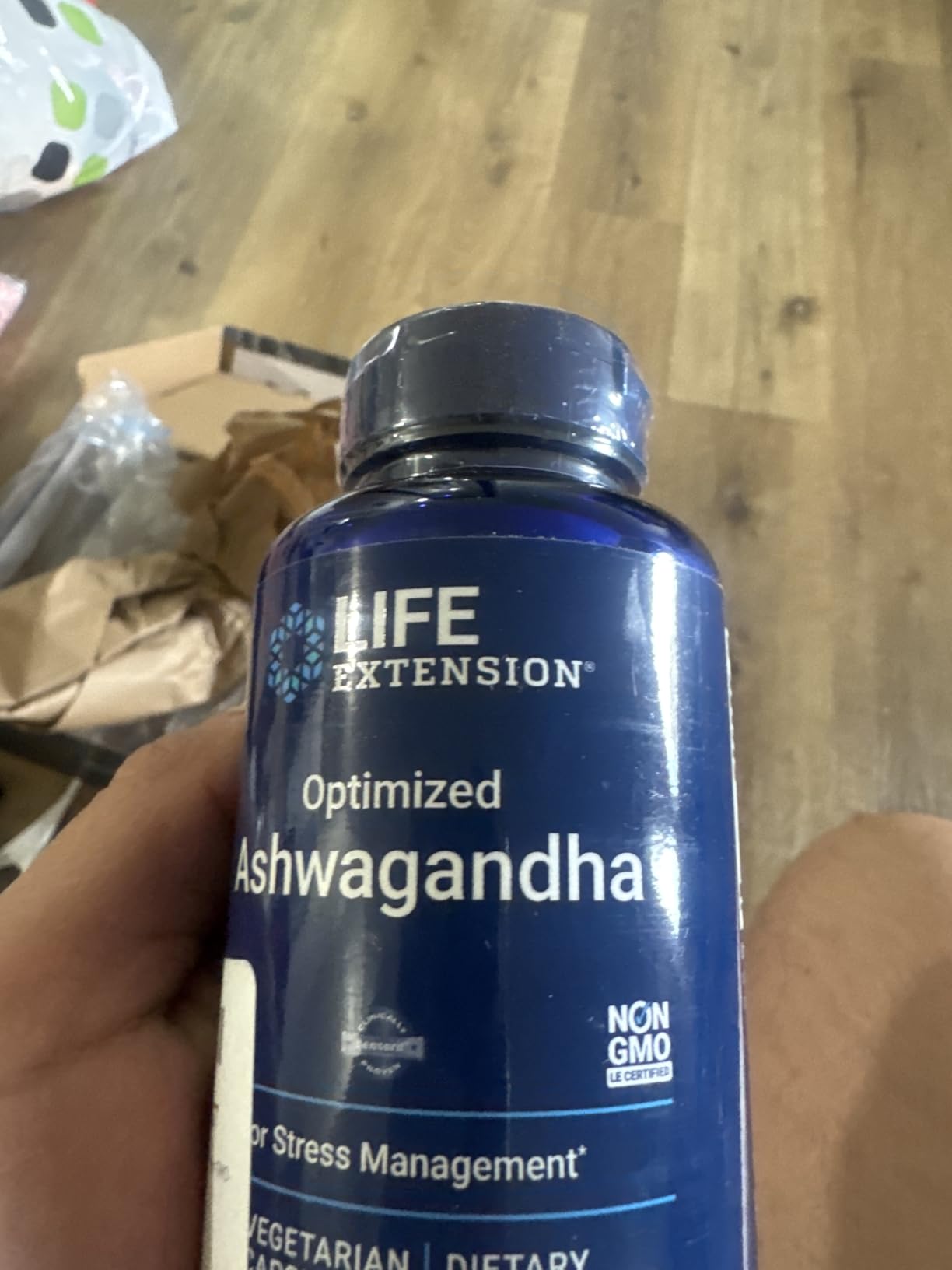 Life Extension Optimized Ashwagandha, 150 Veg Caps - Non-GMO, Gluten Free, Vegetarian Capsules customer photo 1