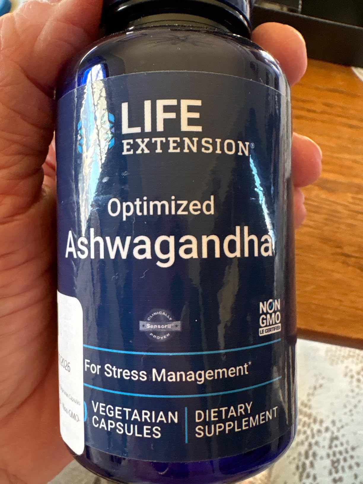 Life Extension Optimized Ashwagandha, 150 Veg Caps - Non-GMO, Gluten Free, Vegetarian Capsules customer photo 2